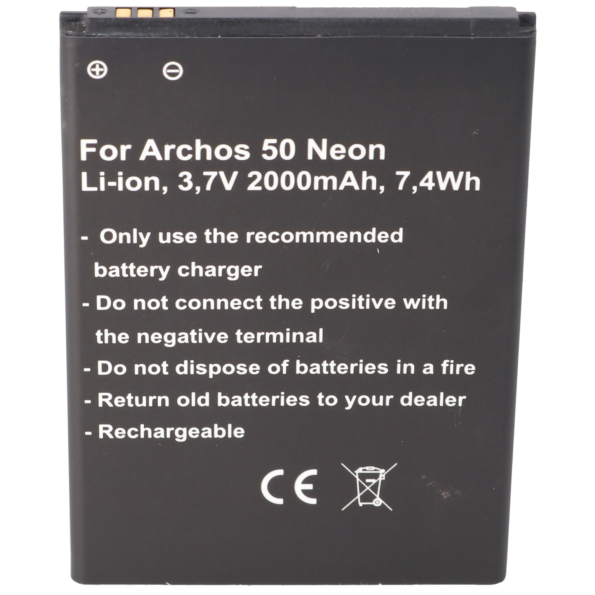 Akku passend für den Archos AC50NE Akku Archos 50 Neon  77,9 x 56,0 x 4,3mm