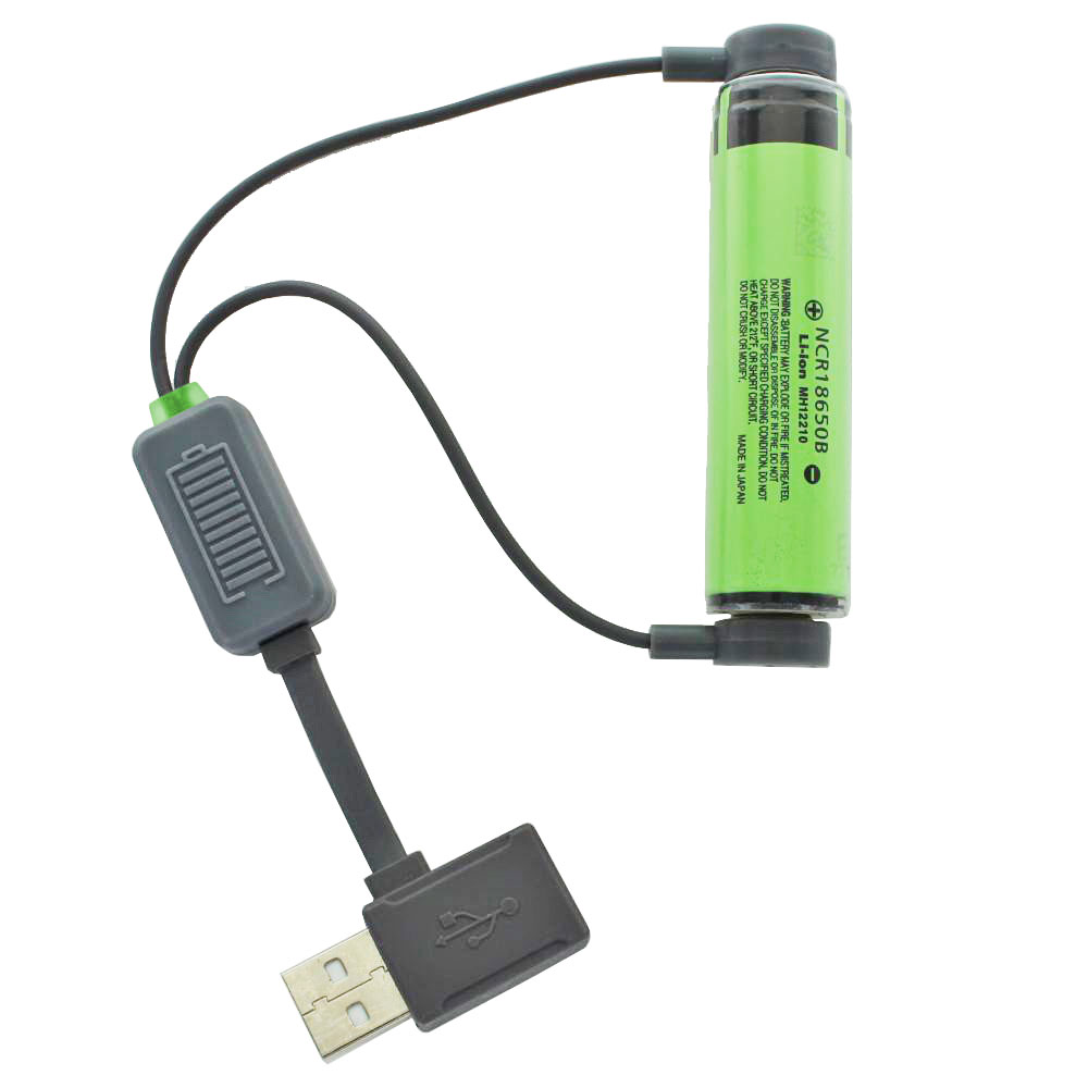 USB Ladegerät für 3,7 Volt Li-Ion Akku CR123A, 18650 14350, 14430 mit Lade- und Entladefunktion, mit Magnetkontakten, Ladestrom max. 1A