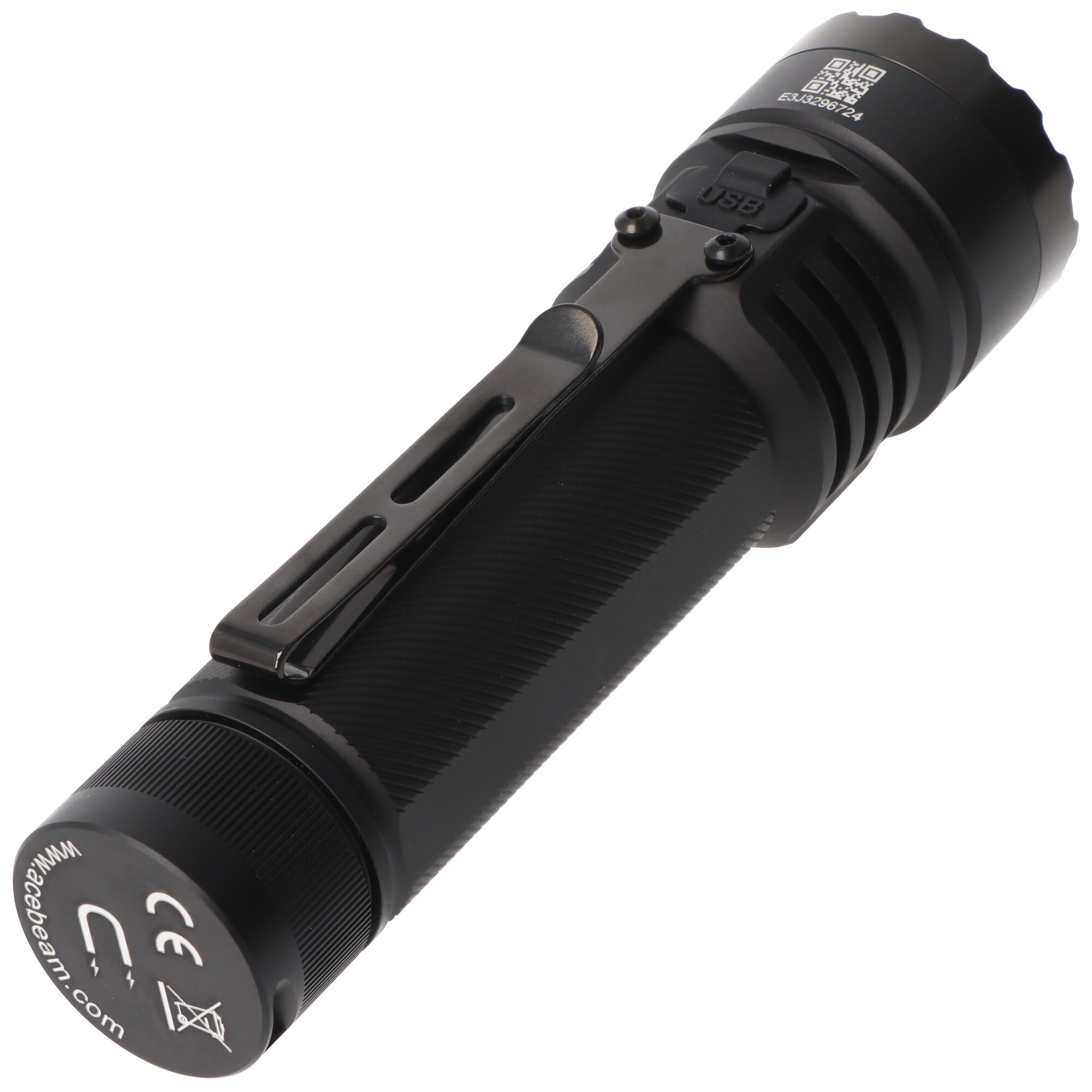 AceBeam E75 Quad Core LED Taschenlampe schwarz, 6.500K, bis zu 4500 Lumen Helligkeit, inklusive 21700 5000mAh Li-Ion Akku