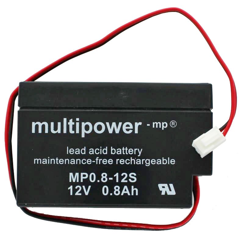 MP0,8-12 Multipower Blei-Akku mit JST Stecker, MP0.8-12S