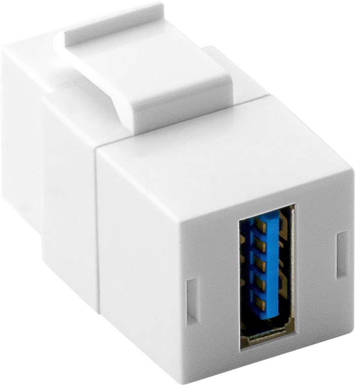 Goobay Keystone Modul USB - 18,3 mm Breite, 2x USB 3.0-Buchse (Typ A)