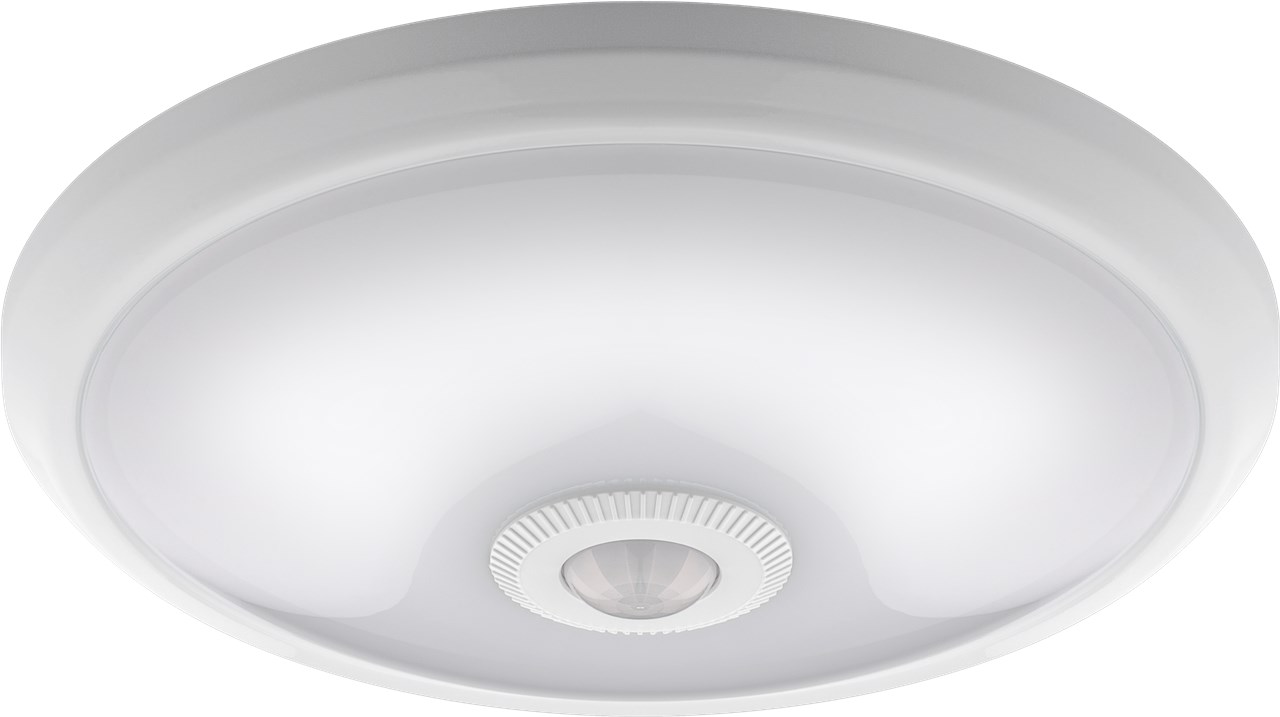 LED Deckenleuchte mit Bewegungsmelder 360 Grad Erfassung, 6 m Reichweite, für Innen (IP20), integrierte LEDs warm-weiß, einstellbare Abschaltzeit [EEK: A]