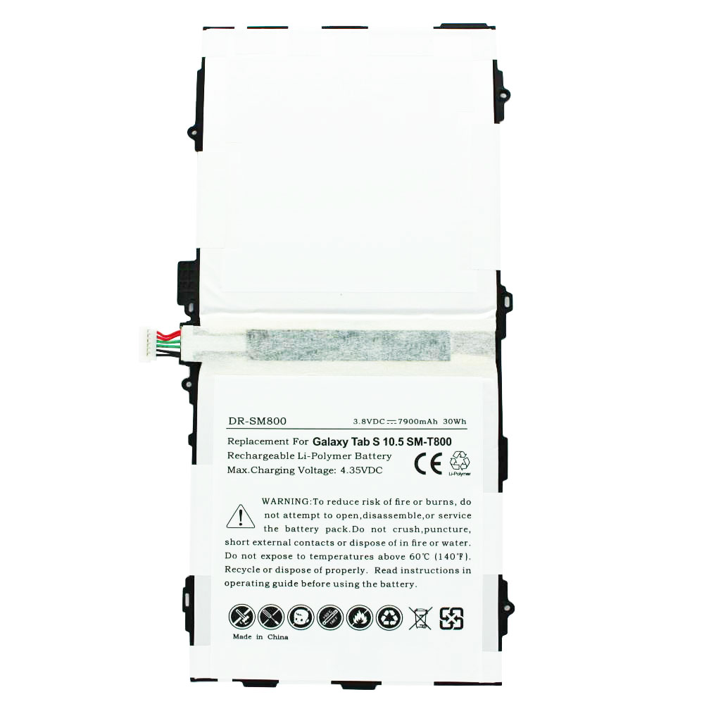 Nachbau Akku passend für SAMSUNG Galaxy Tab S 10.5, SM-T800, SM-T805 mit 3,8 Volt und 7900mAh 30,02Wh