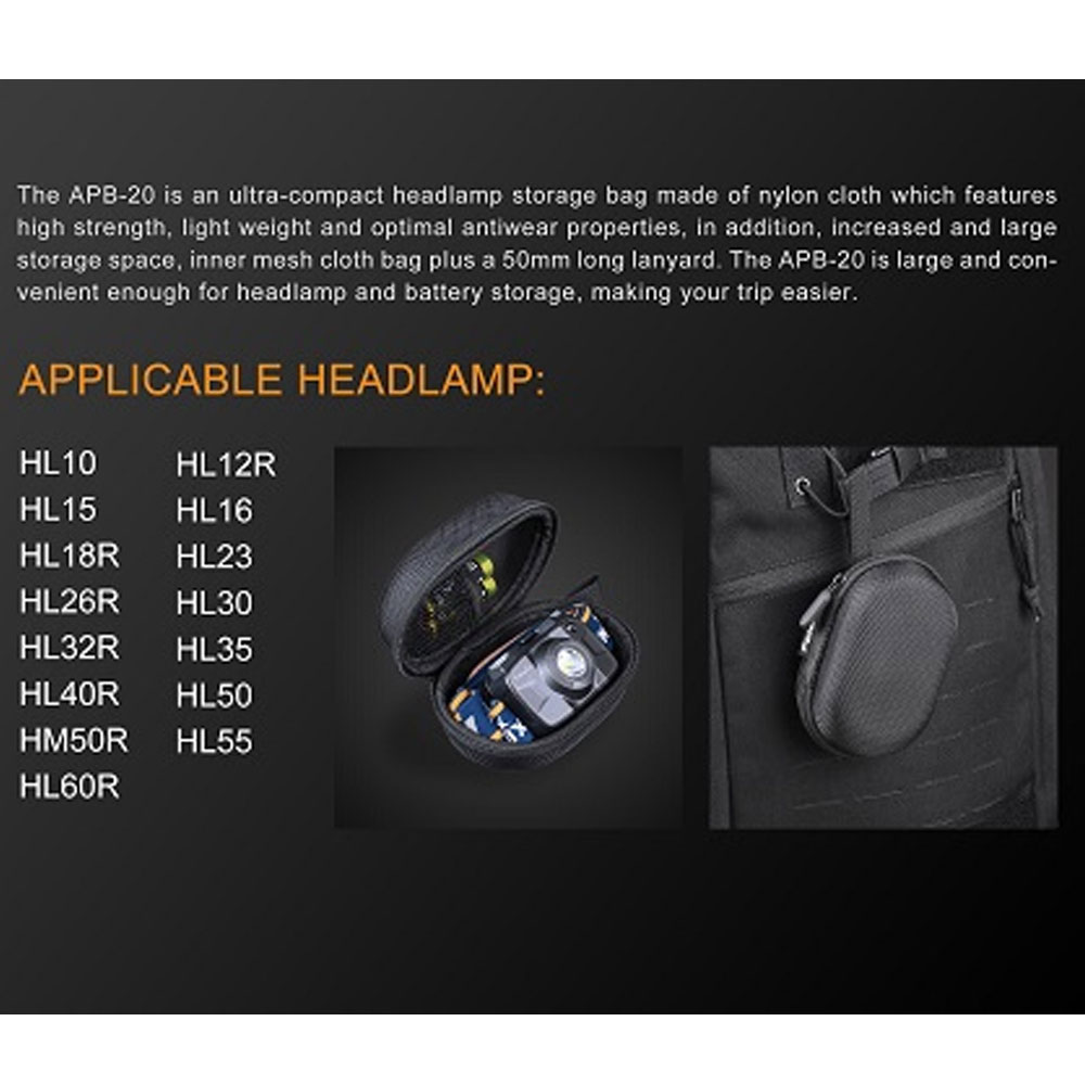 Fenix APB-20 Transporttasche für Stirnlampen und Zubehör
