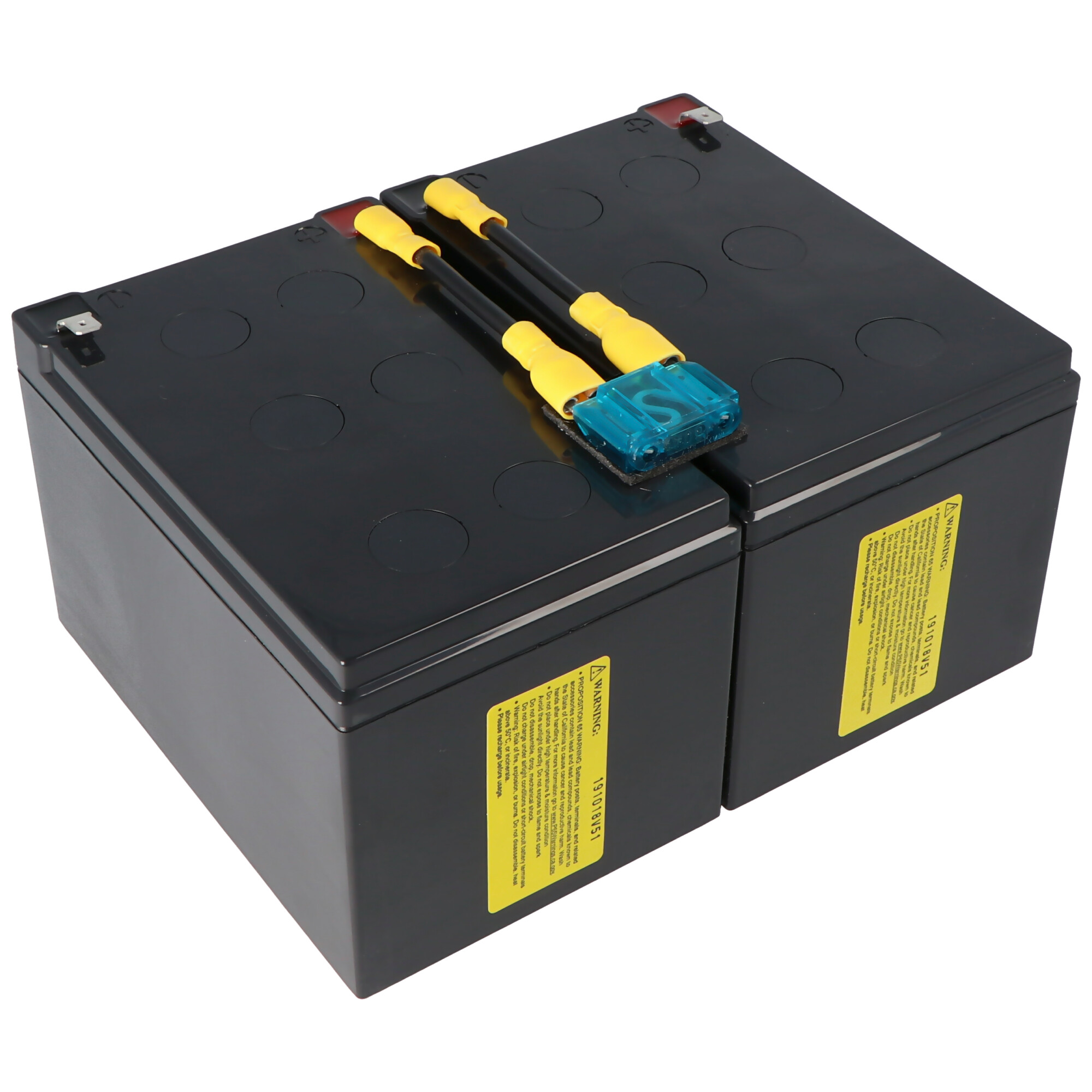 Akku passend für APC Ersatzbatterie Nr. 6 APC-RBC6, CSB SCD6 Ersatzbatterie vormontiert mit Kabel und Stecker