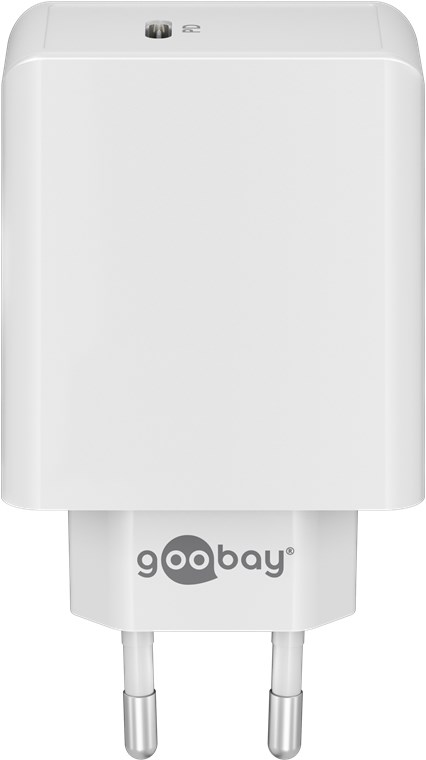 Goobay USB-C™ PD Schnellladegerät (65 W) weiß - Ladeadapter mit 1x USB-C™-Anschluss (Power Delivery)
