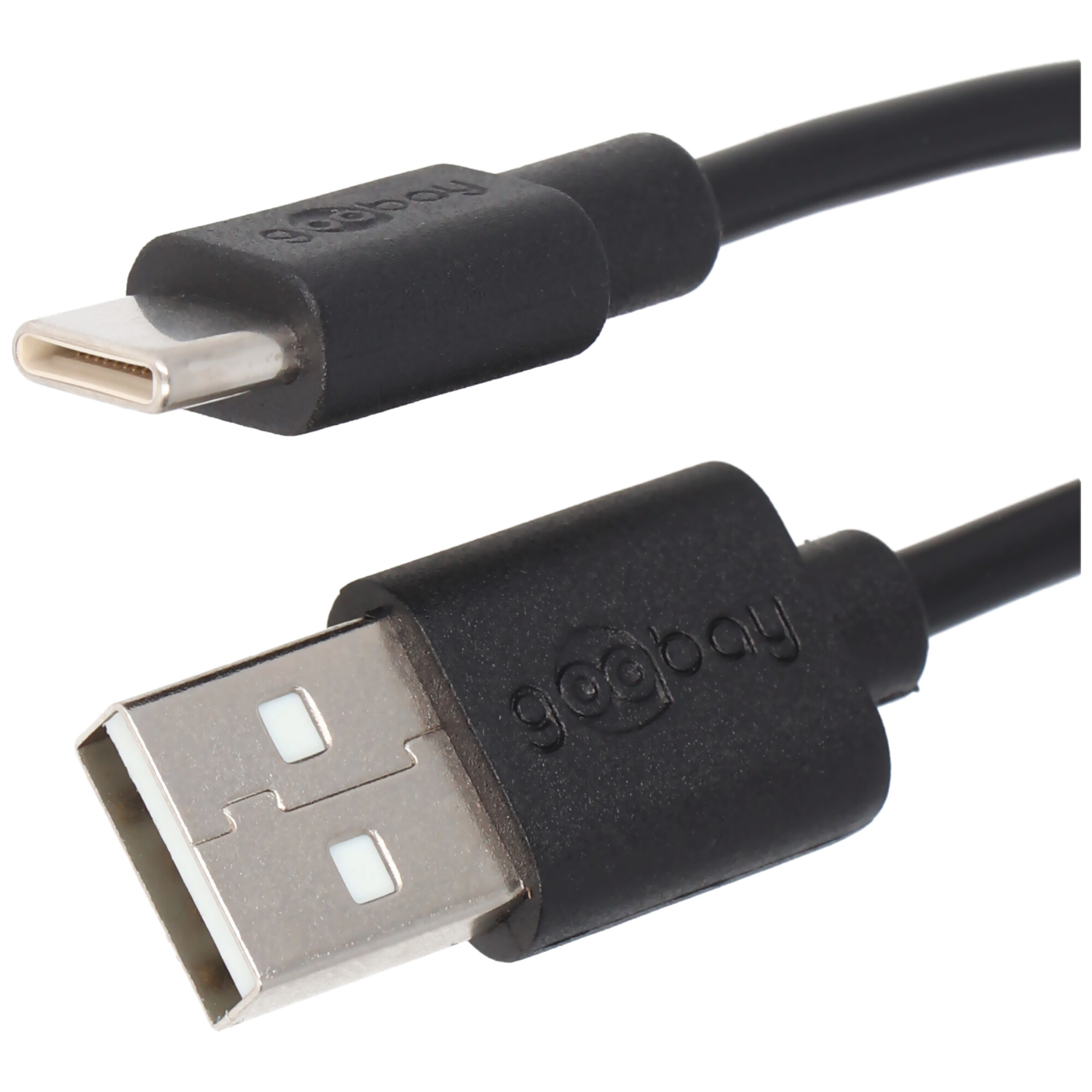 USB-C Lade- und Synchronisationskabel für alle Geräte mit USB-C Anschluss, 0,5 Meter Schwarz