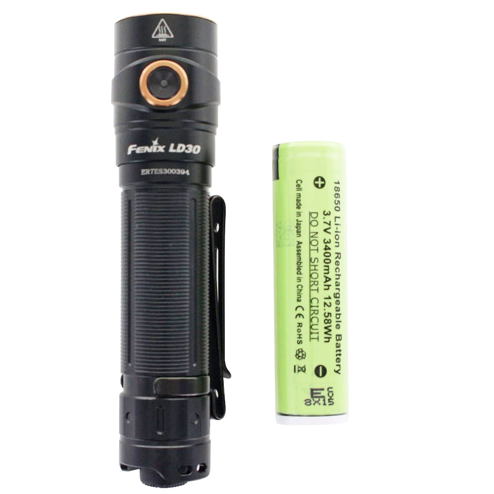 Fenix LD30 Outdoor LED Taschenlampe max. 1600 Lumen und 205 Meter Leuchtweite, inklusive Fenix ARB-L18-3500U Akku