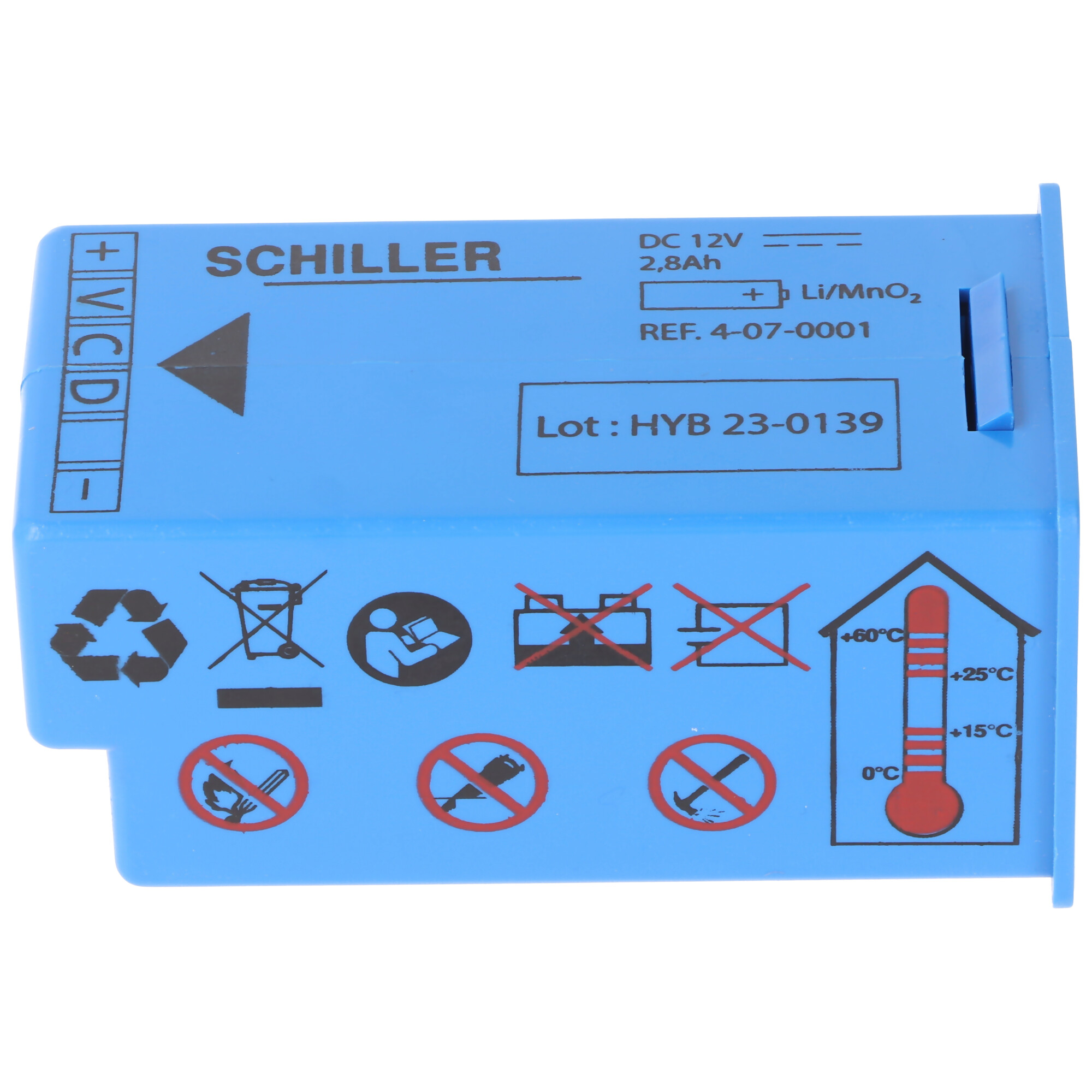 Original Lithiumbatterie Bruker, Schiller Defibrillator Fred easy