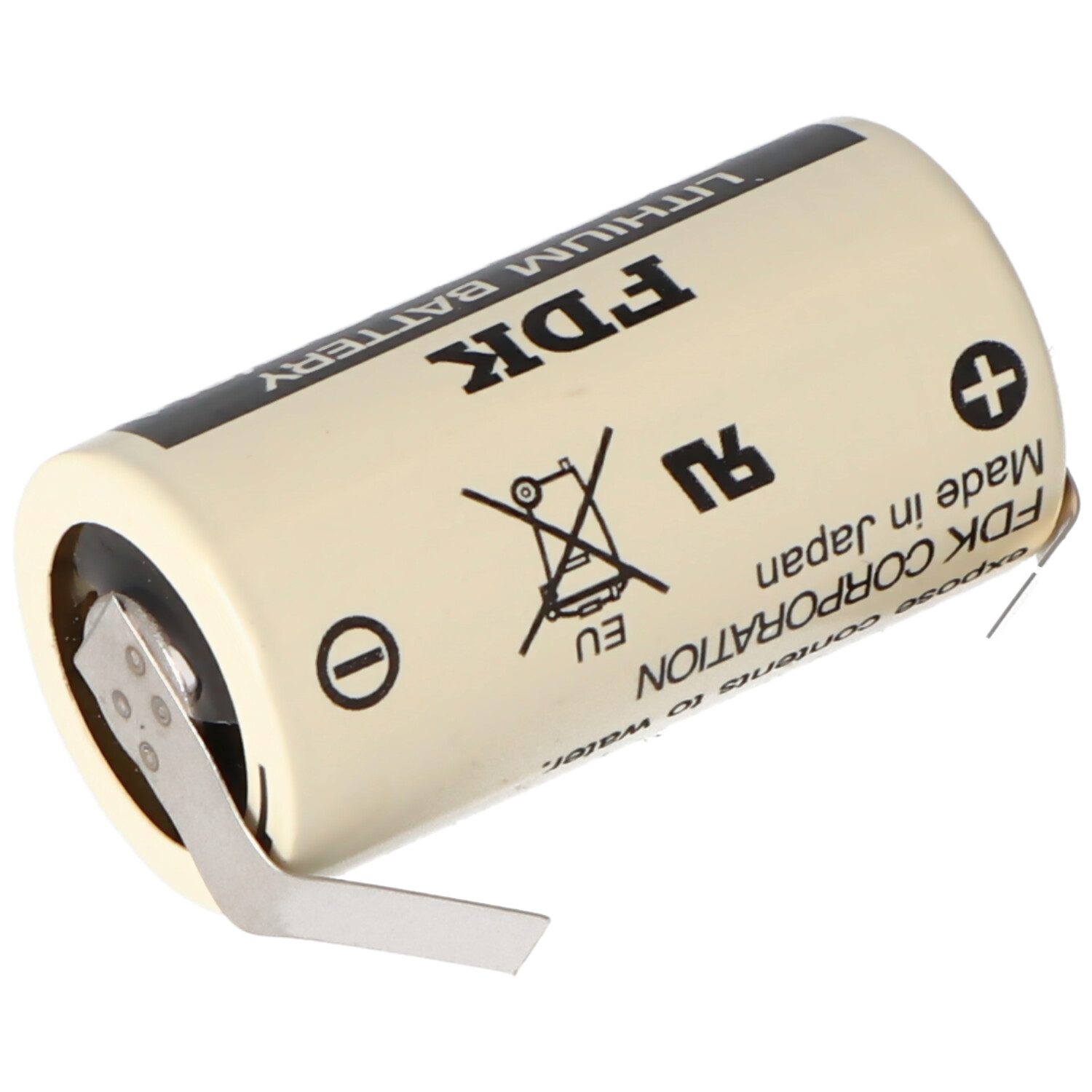Sanyo Lithium Batterie CR17335 SE Size 2/3A mit Lötfahne U-Form