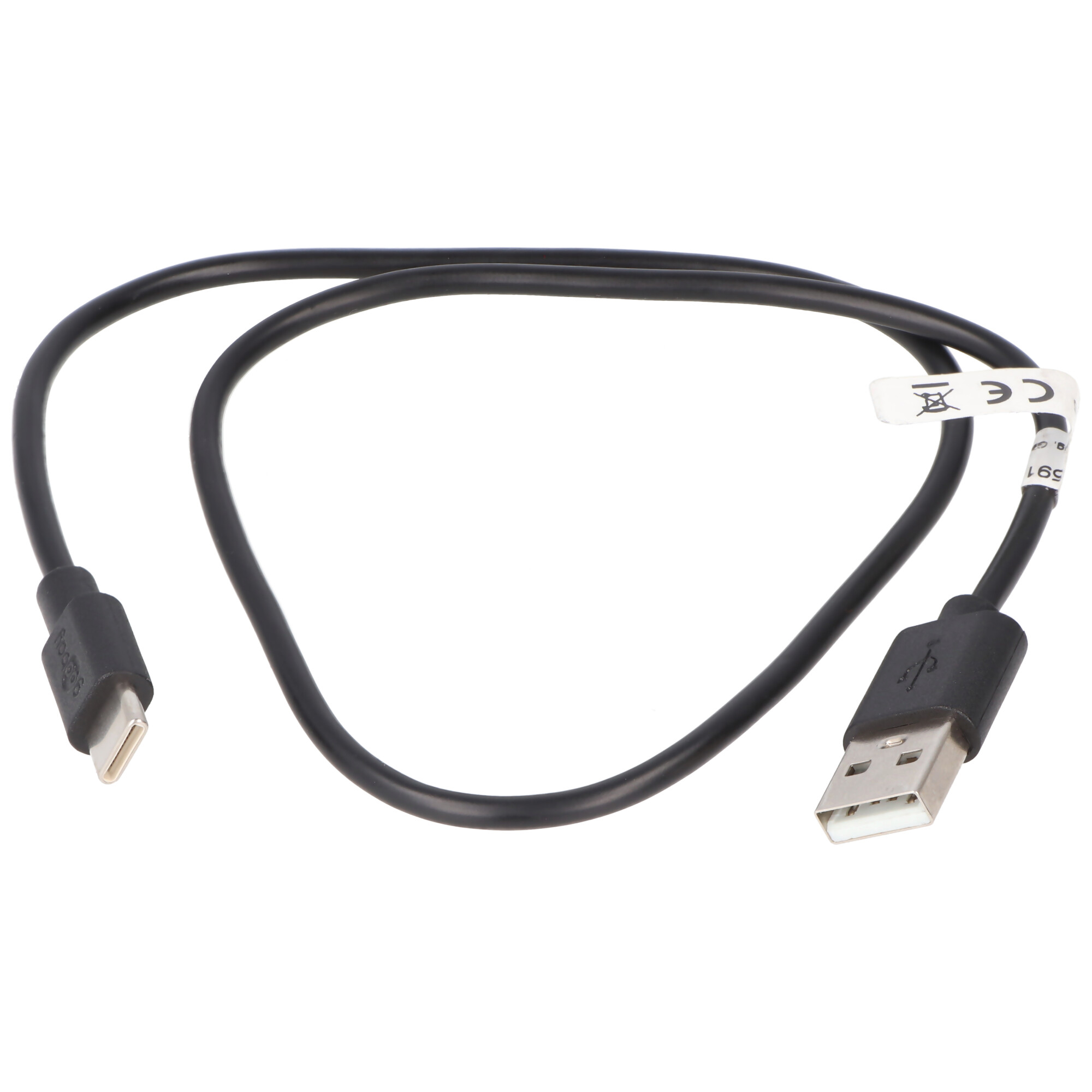 USB-C Lade- und Synchronisationskabel für alle Geräte mit USB-C Anschluss, 0,5 Meter Schwarz