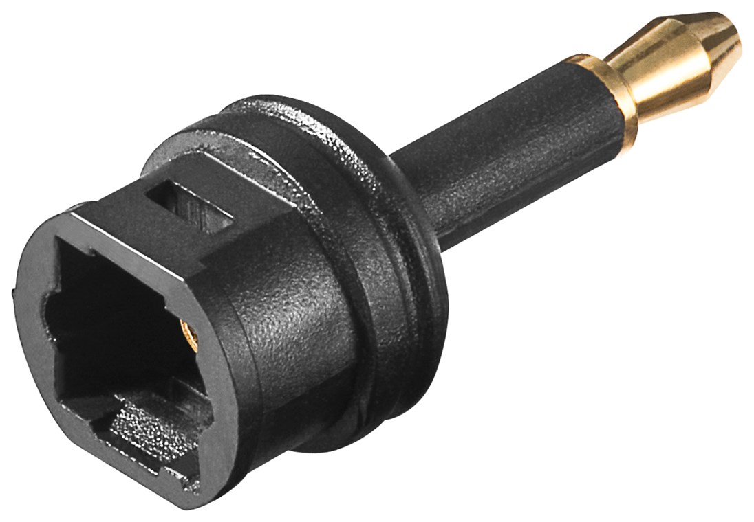 Goobay TOSLINK Digital Audio-Adapter, TOSLINK zu Mini-TOSLINK - 3,5 mm mini Toslink-Stecker > Toslink-Kupplung