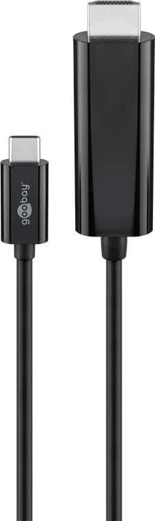 USB-C auf HDMI Adapterkabel, USB-C Stecker auf HDMI-Stecker, ermöglicht die Übertragung von Ultra HD-Videosignalen auf einen externen Bildschirm