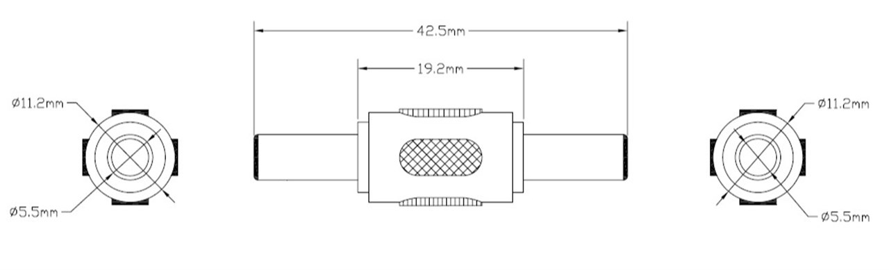 Goobay DC-Stecker (5,50 x 2,10 mm) - DC-Stecker (5,50 x 2,10 mm) - Schnell-Verbinder