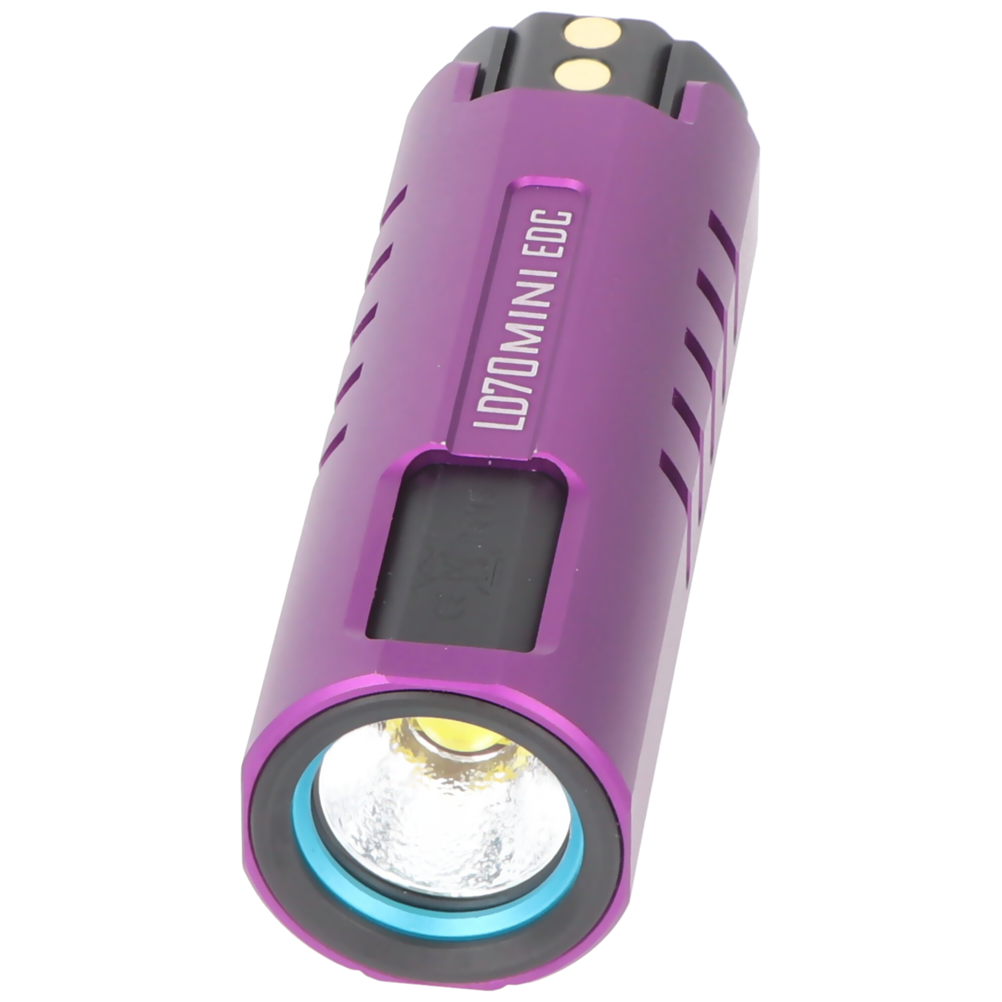 Imalent LD70 Mini EDC LED-Taschenlampe lila mit 4000 Lumen, Leuchtweite max. 203 Meter