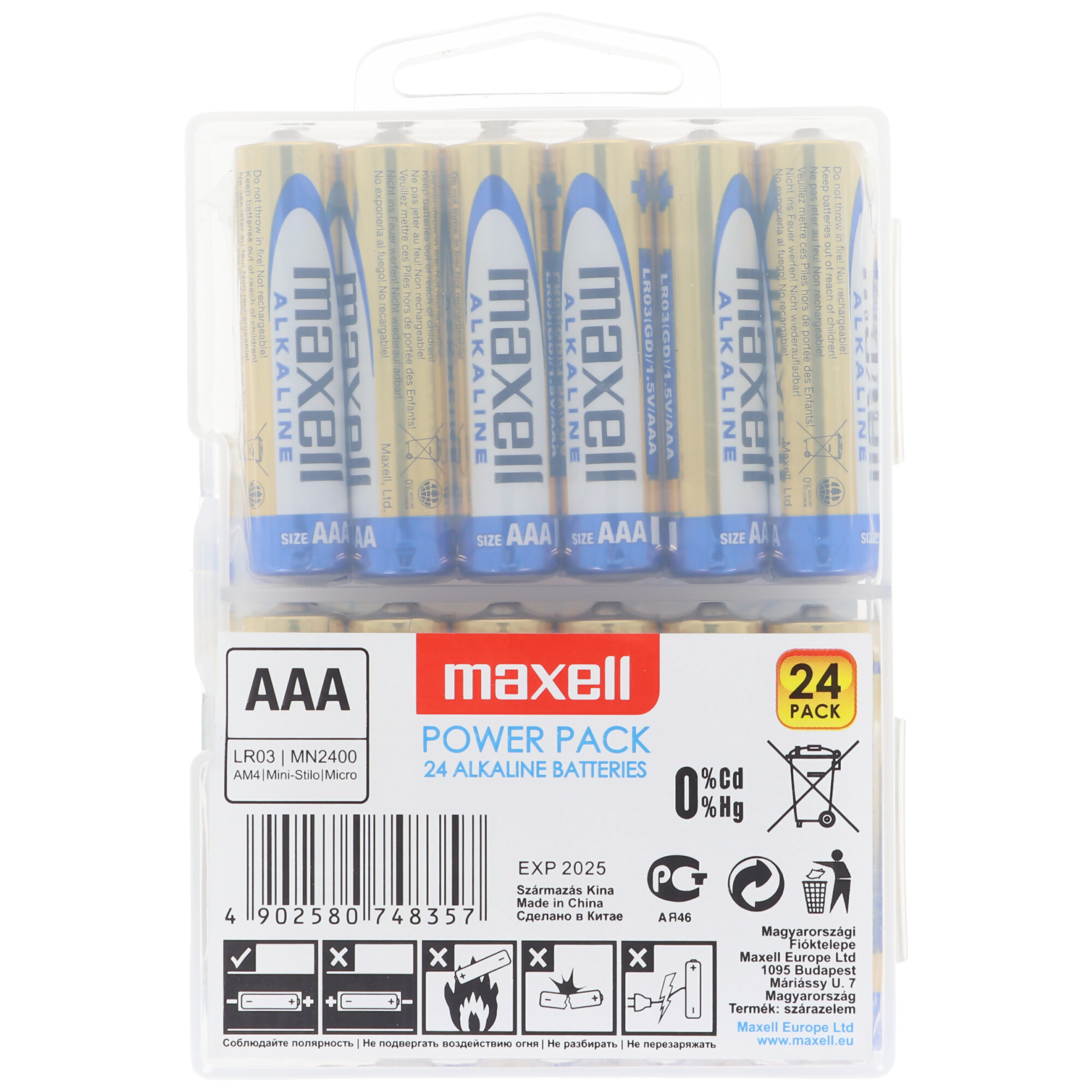24er Marken Alkaline Batterie LR03 AAA im Sparpack Micro Batterien LR03 Batteriesparpack 1.5 Volt Batterie