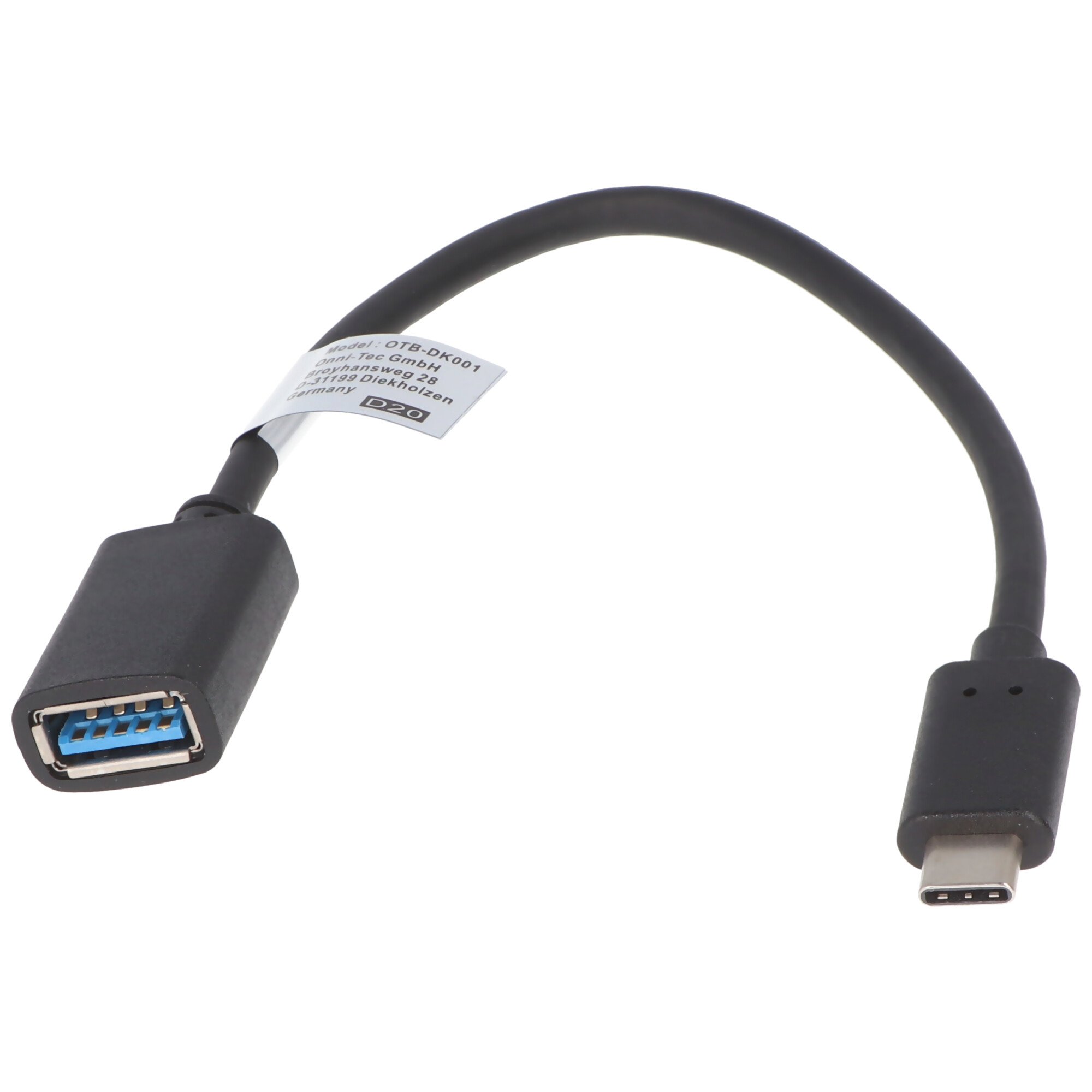 Adapter kompatibel zu USB Type C (USB-C) Stecker auf USB-A 3.0 Buchse - mit Kabel - OTG Support