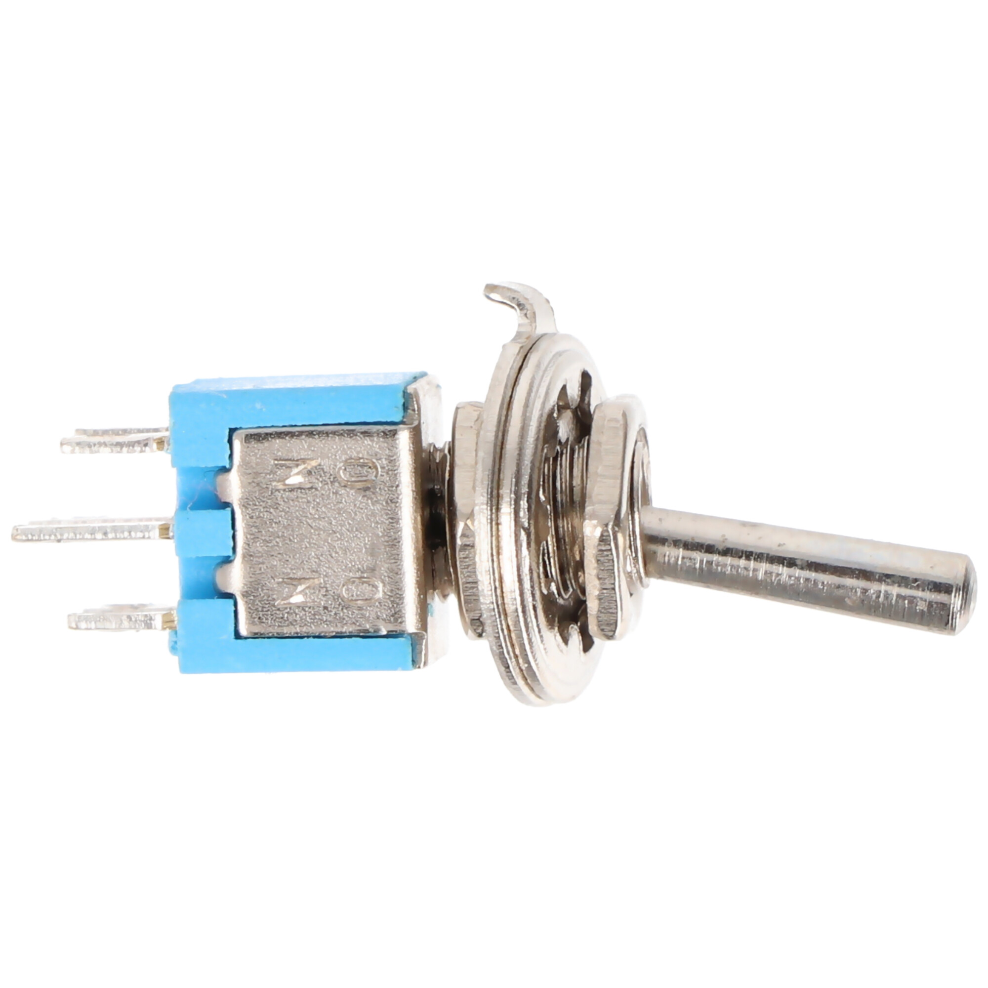 Goobay Kippschalter Miniatur, 2x UM, 6 Pins, blaues Gehäuse - ideal für den Bereich DIY oder den Modellbau