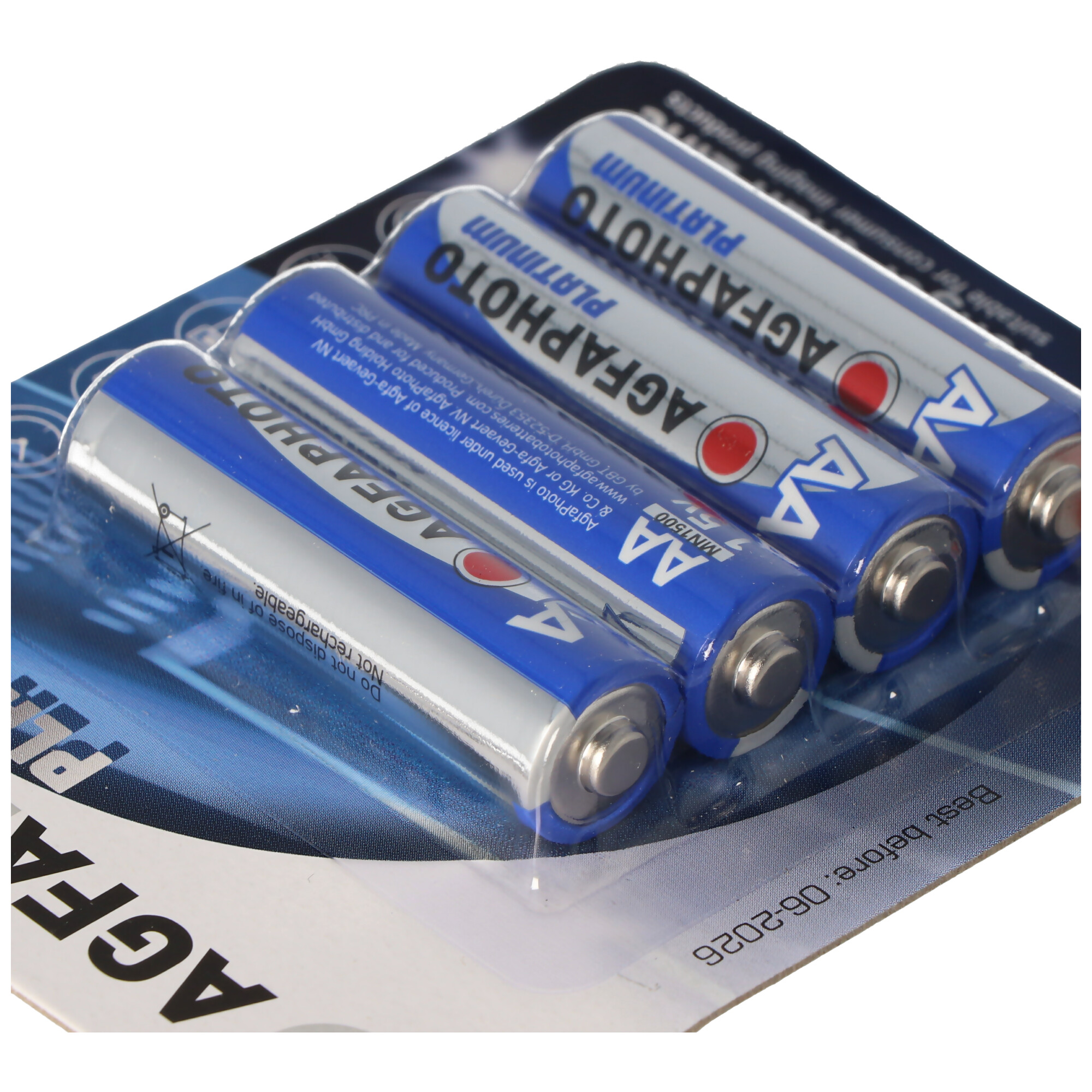 12x AgfaPhoto LR06 Mignon AA-Batterie Alkali-Mangan 1.5 Volt 4 Stück Platinum
