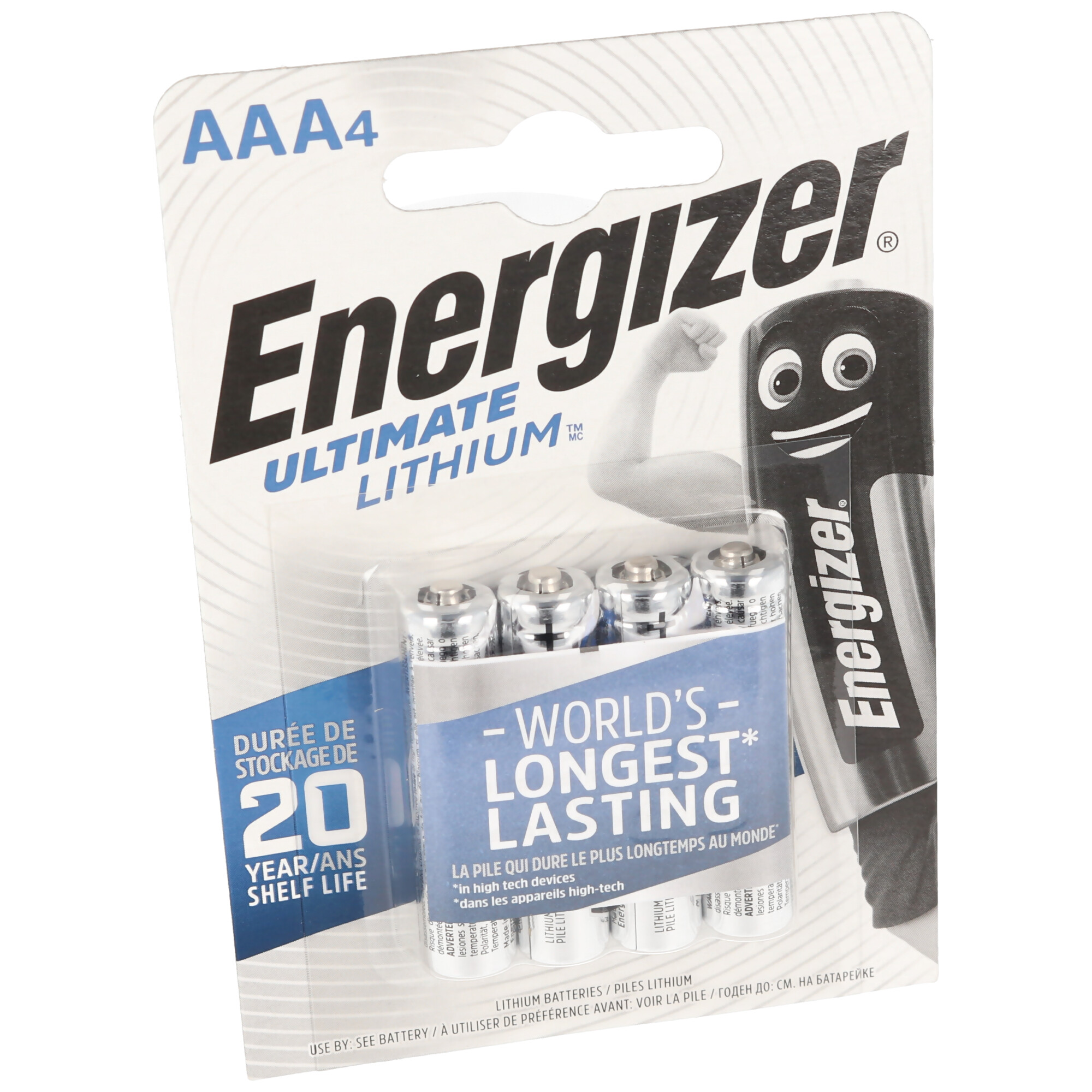 Energizer L92 Lithium Batterie AAA, 1,5 Volt 1260mAh 4er Blister