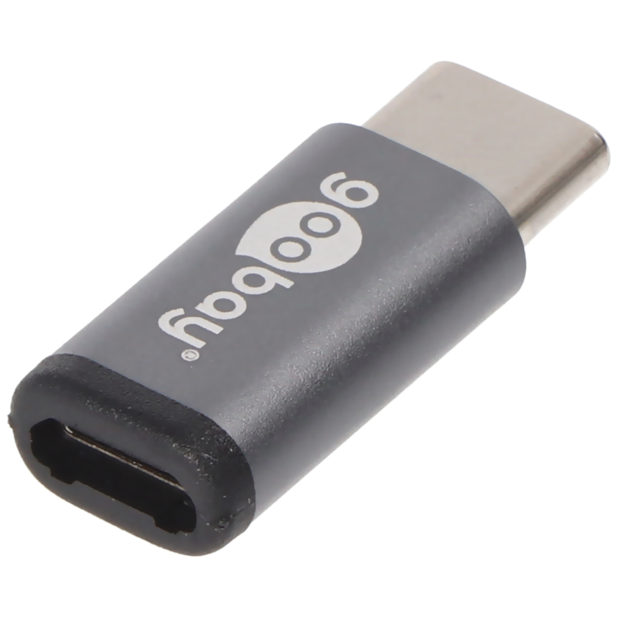 USB-C Adapter zum Verbinden eines USB-C Gerätes mit dem älteren USB 2.0 Micro-B Kabel bzw. Stecker