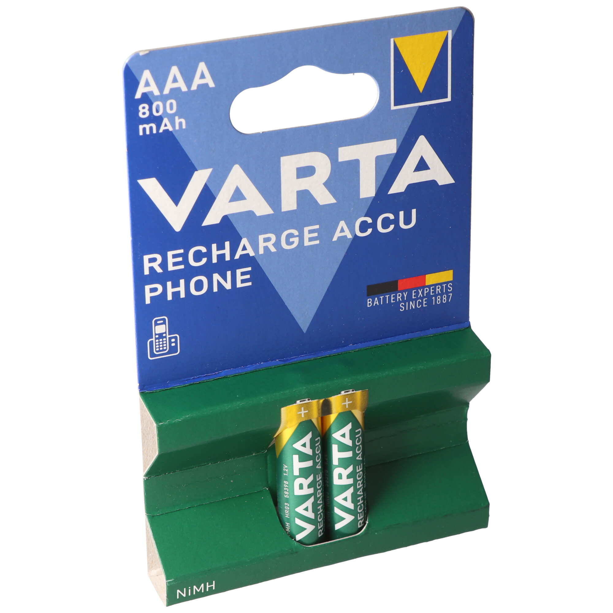 Varta T398 Phone Power Akku Micro/AAA 800mAh 2er Pack T398 4008496330867