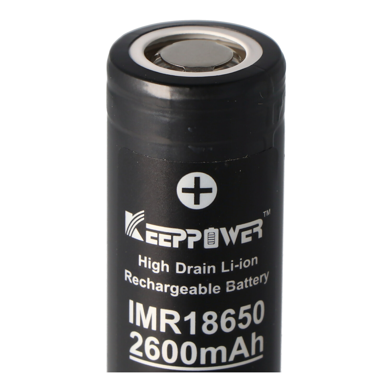 Keeppower IMR18650 Plus 2600mAh 3,6V - 3,7V Li-Ion-Akku (US18650VTC5A) min. 2500mAh typ. 2600MAh maximal 35A Stromabgabe (Flat Top) inkl. Akkuschutzbox