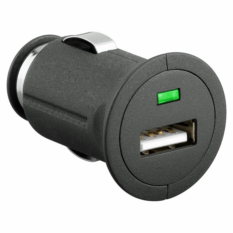 12 Volt USB Auto-Adapter extra kompakt mit USB-Ladebuchse