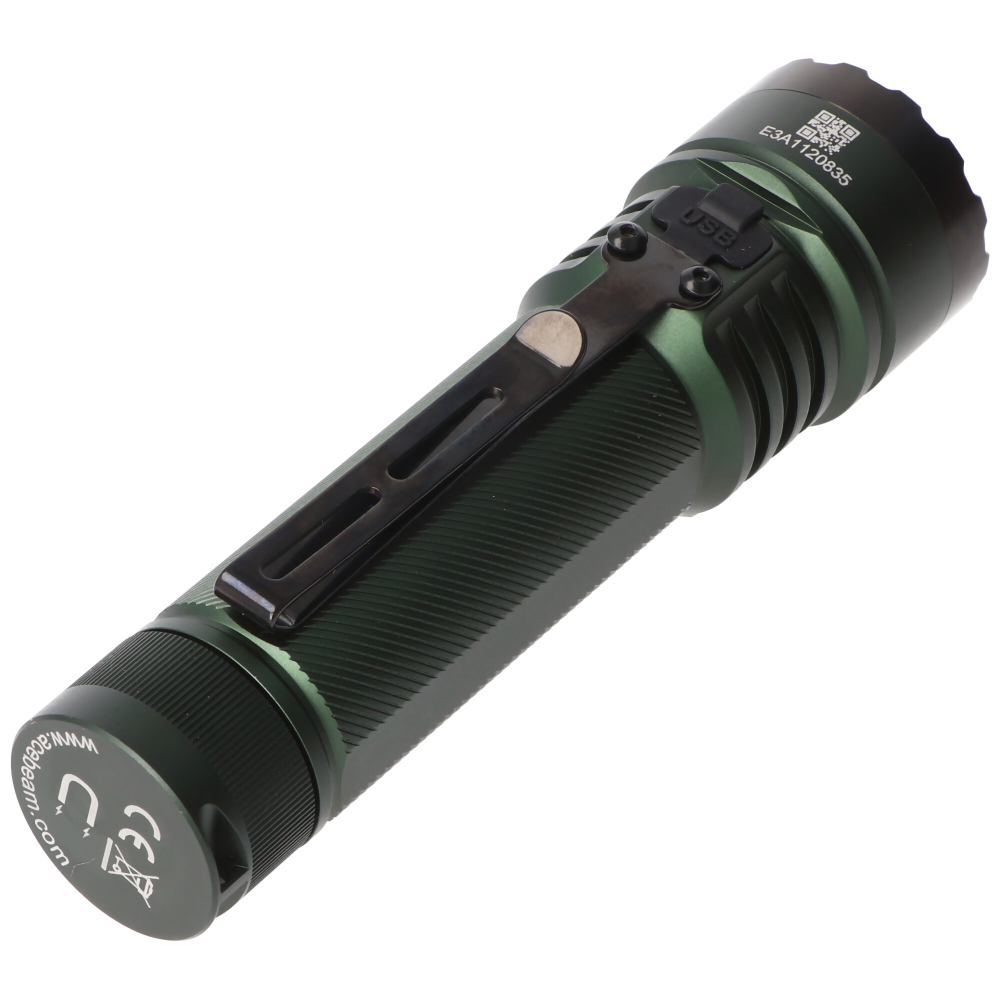 AceBeam E75 Quad Core LED Taschenlampe grün, 5.000K, bis zu 3000 Lumen Helligkeit, inklusive 21700 5000mAh Li-Ion Akku