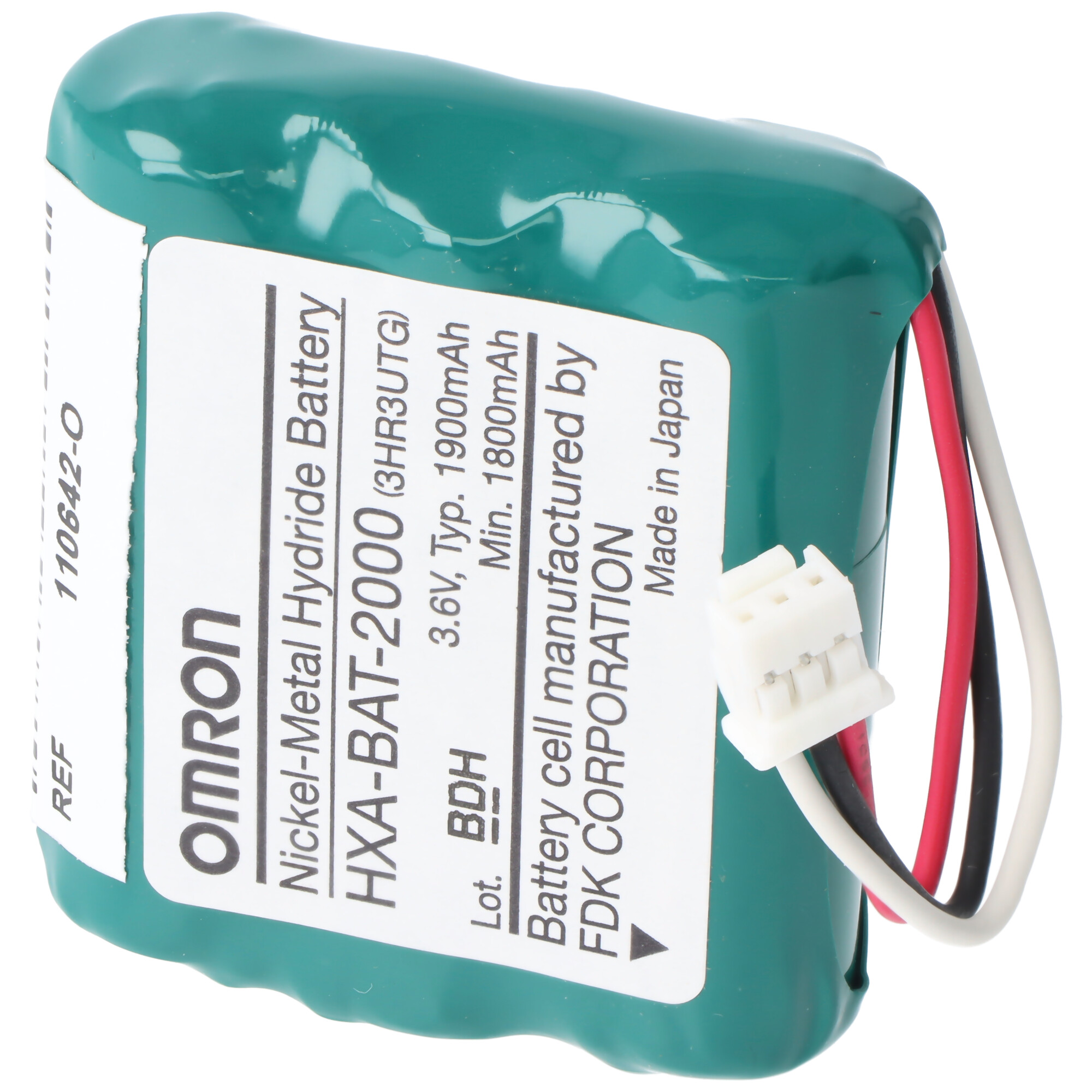 Original NiMH Akku passend für Omron Healthcare HBP-1300 HPM-1300 Blutdruckmessgerät Typ HXA-BAT2000 9065797-O 3,6 Volt 1,9 Ah