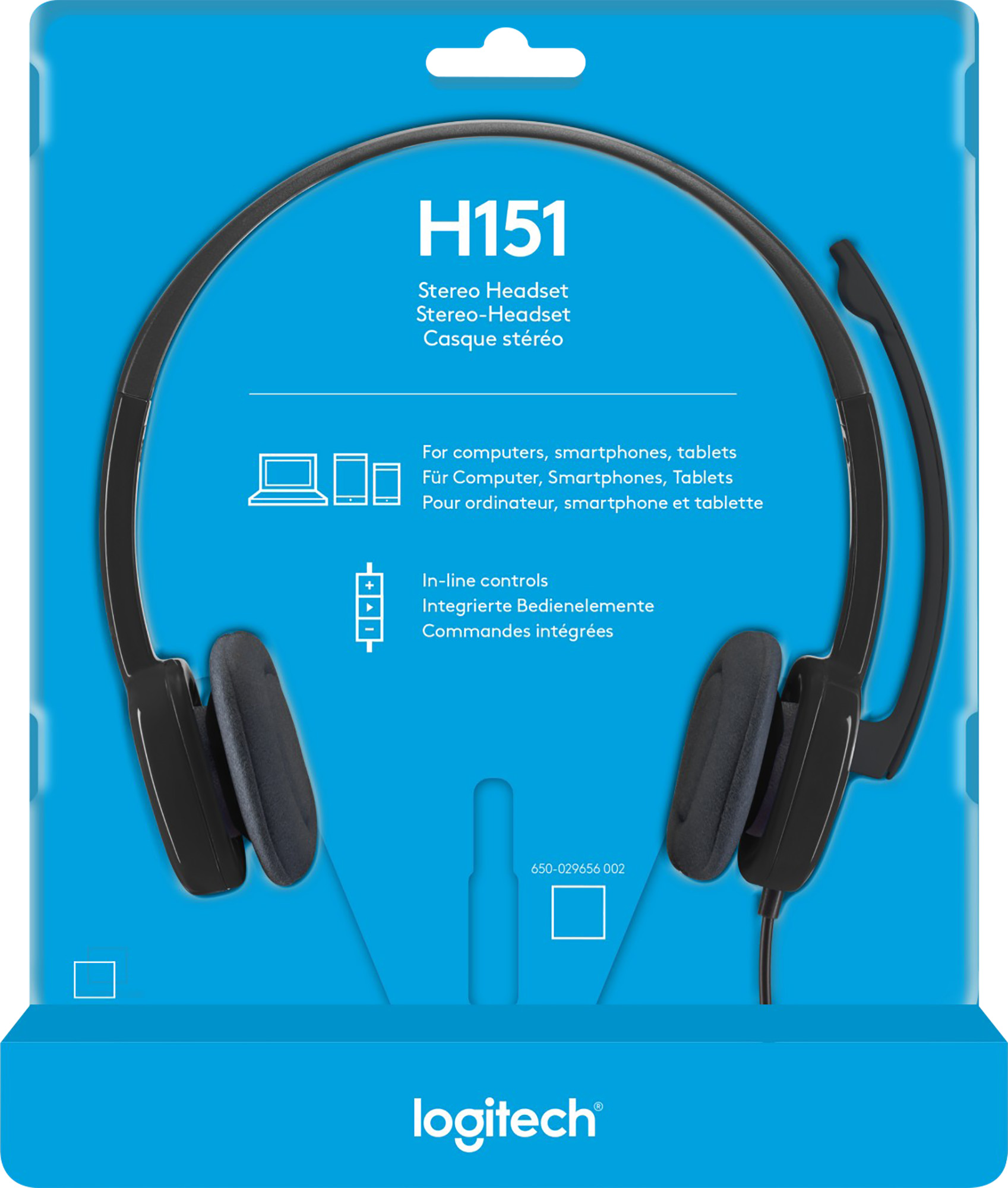 Logitech Headset H151, Audio, Stereo schwarz, Retail