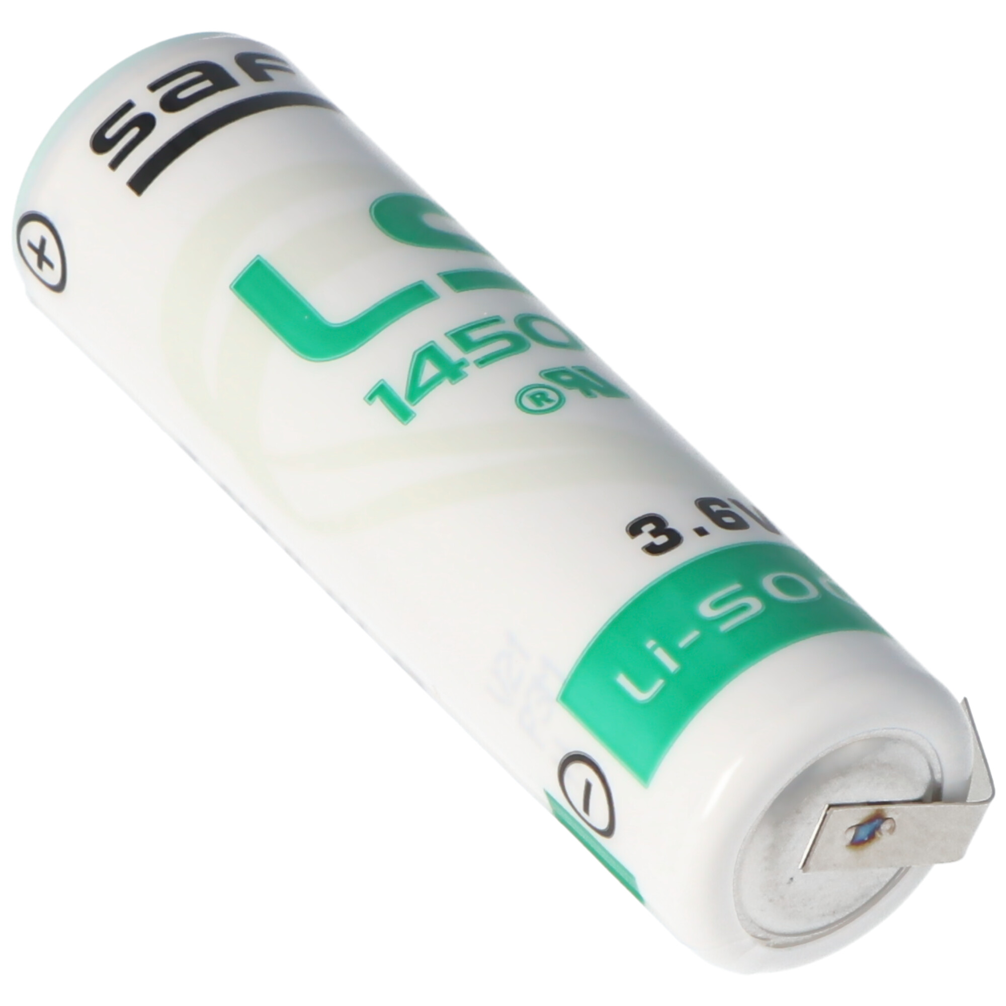 SAFT LS14500CNR Lithium Batterie mit U-Form Lötfahnen