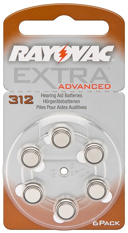 Rayovac PR41/312A - Zink-Luft Hörgeräte-Knopfzelle, 1,4 V