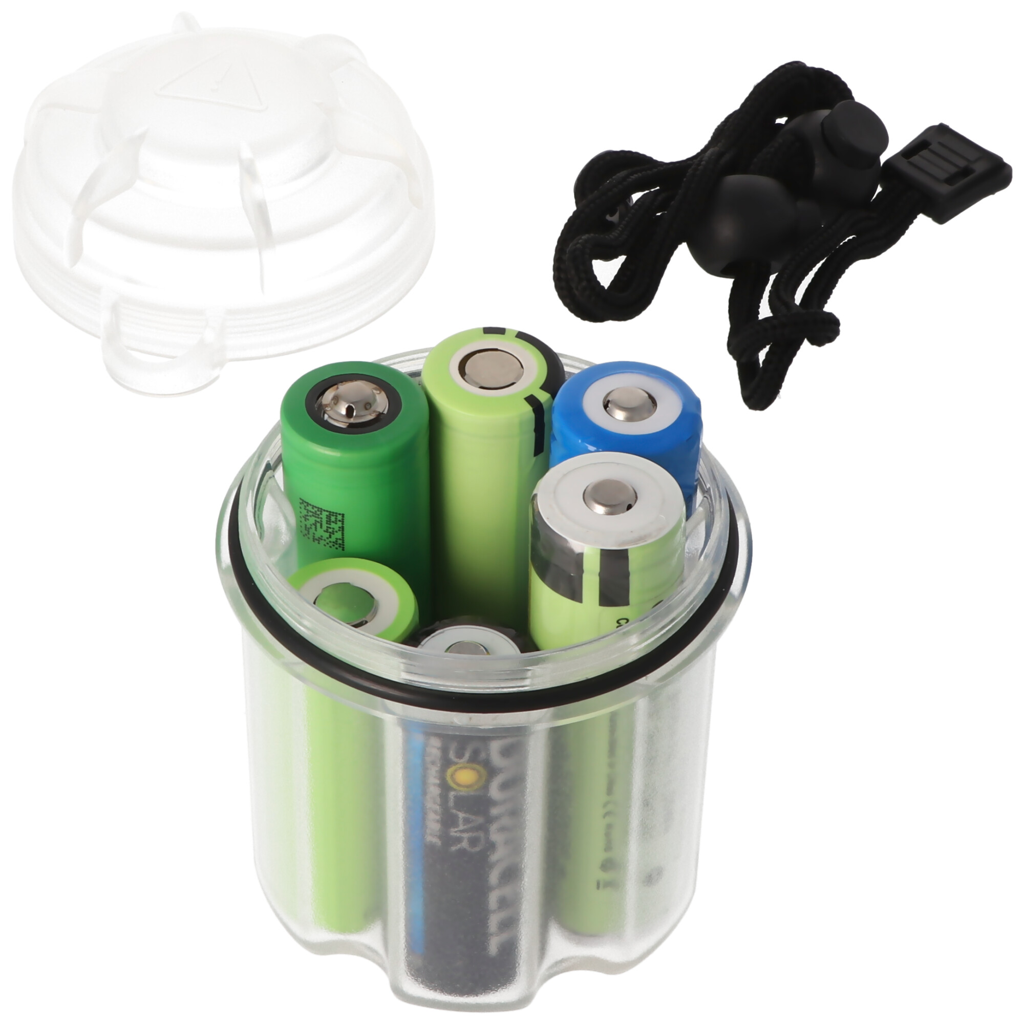 AccuSafe die AkkuBox für 1-6 18650 oder 1-12 CR123 Batterien und Akkus, wasserdicht