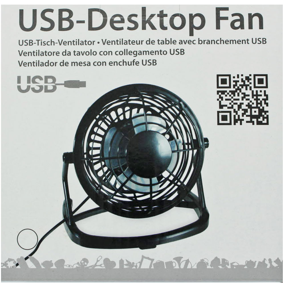 USB Ventilator für den Schreibtisch, einfach über USB anschließen, 160x150x100mm, farblich sortiert