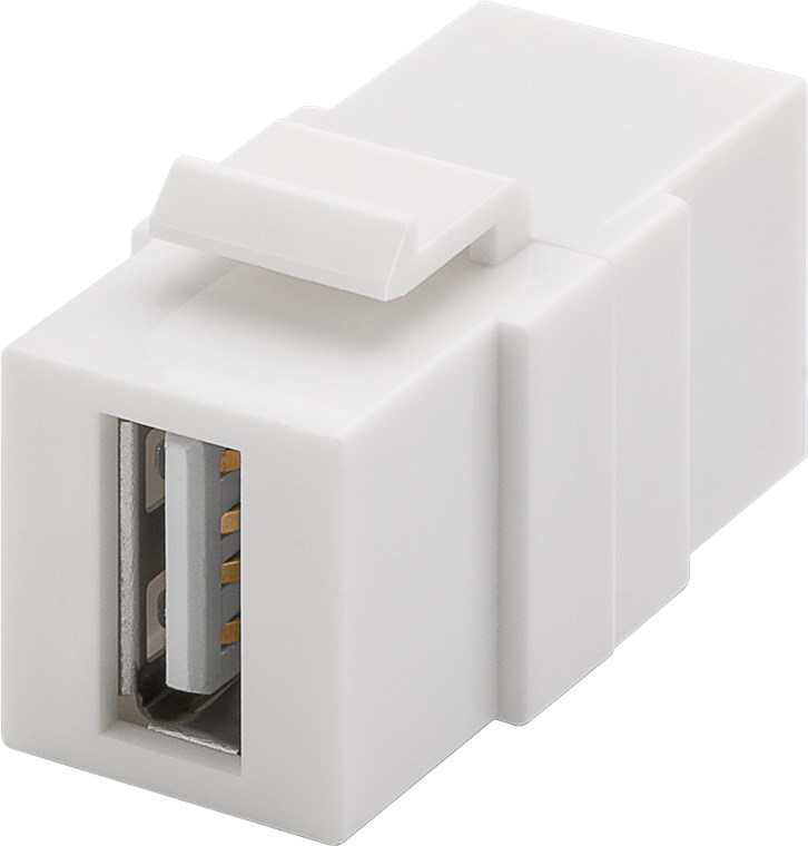 Goobay Keystone Modul USB - 17,2 mm Breite, 2x USB 2.0-Buchse (Typ A)
