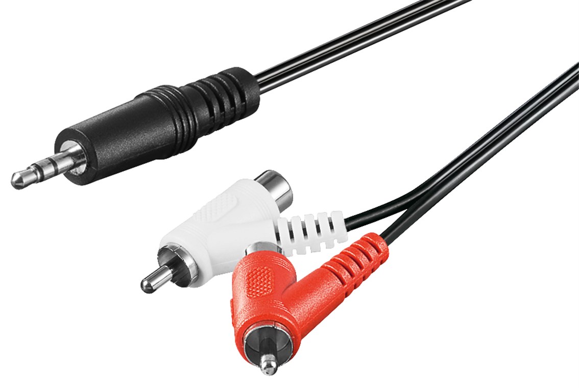 Goobay Audio Adapterkabel, 3,5 mm Stecker zu Cinch Stecker/Buchse - Klinke 3,5 mm Stecker (3-Pin, stereo) > 2x Cinch-Stecker (Audio links/rechts)