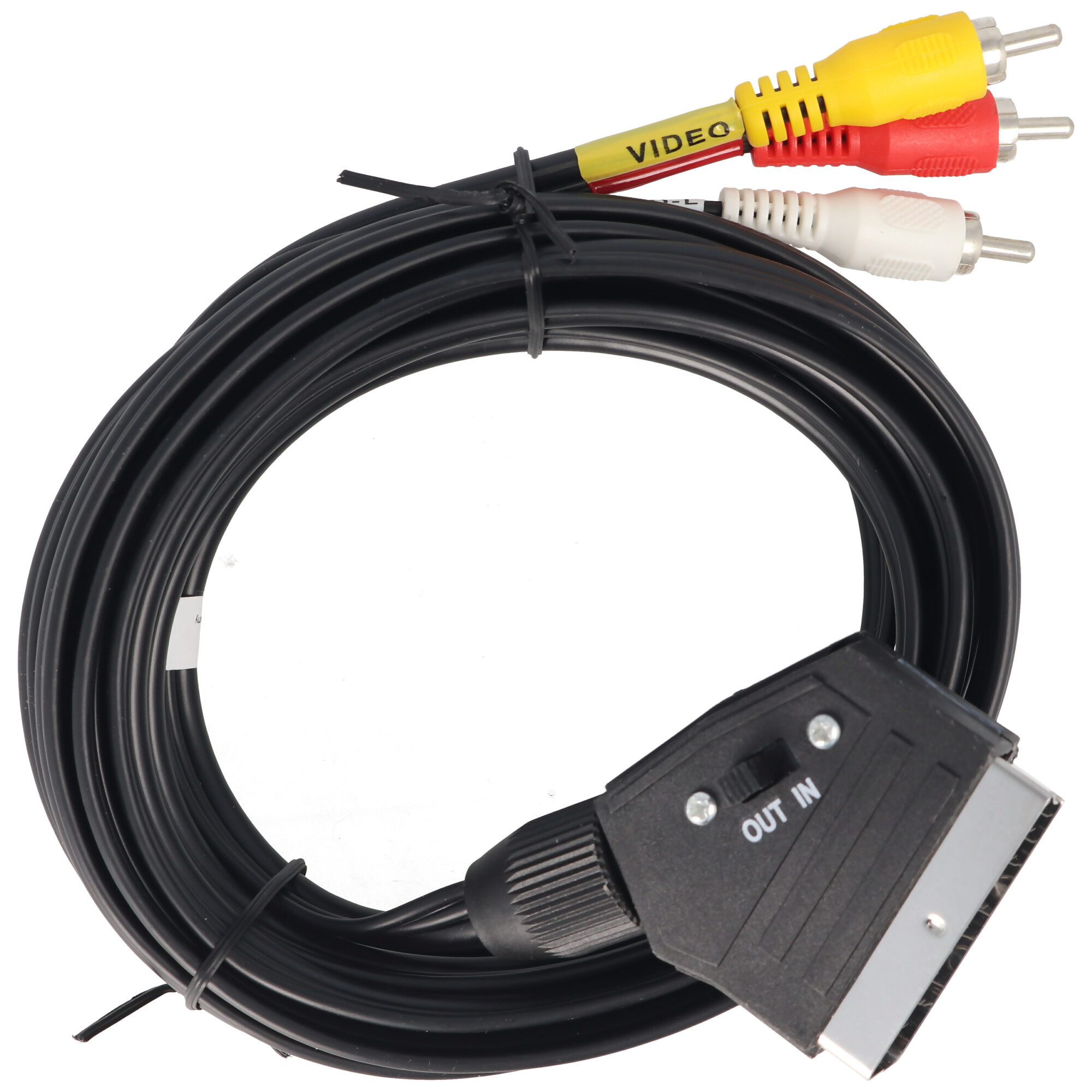 Scart Audio-Video-Kabel 3,0 Meter Scartstecker, 3 x Cinch-Stecker aud/vid
