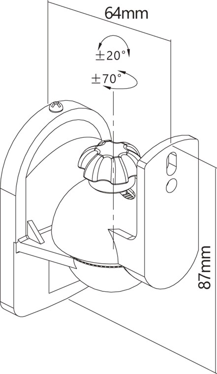 Goobay Lautsprecher Wandhalterung universal - Universal-Lautsprecherhalterung zur Wandmontage, (schwenk- und neigbar) für Lautsprecher bis max. 3,5kg, schwarz