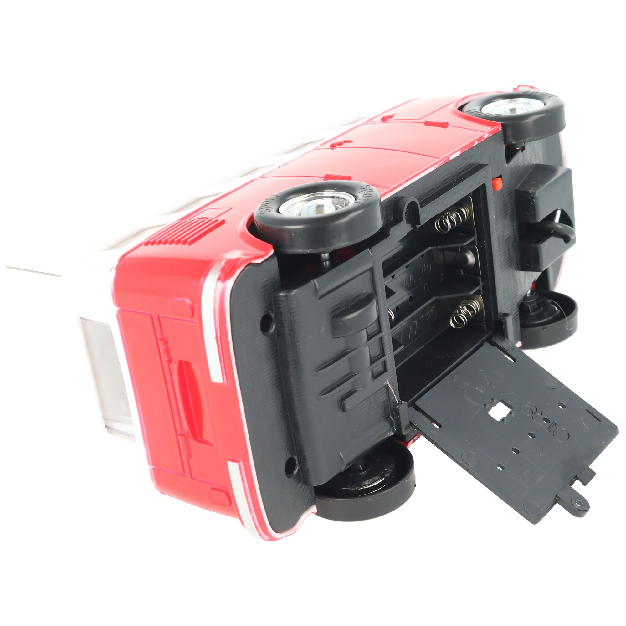 Retrobus Bulli RC-Model im Maßstab 1:24 Farbe rot inklusive 5 AA Mignon Batterien