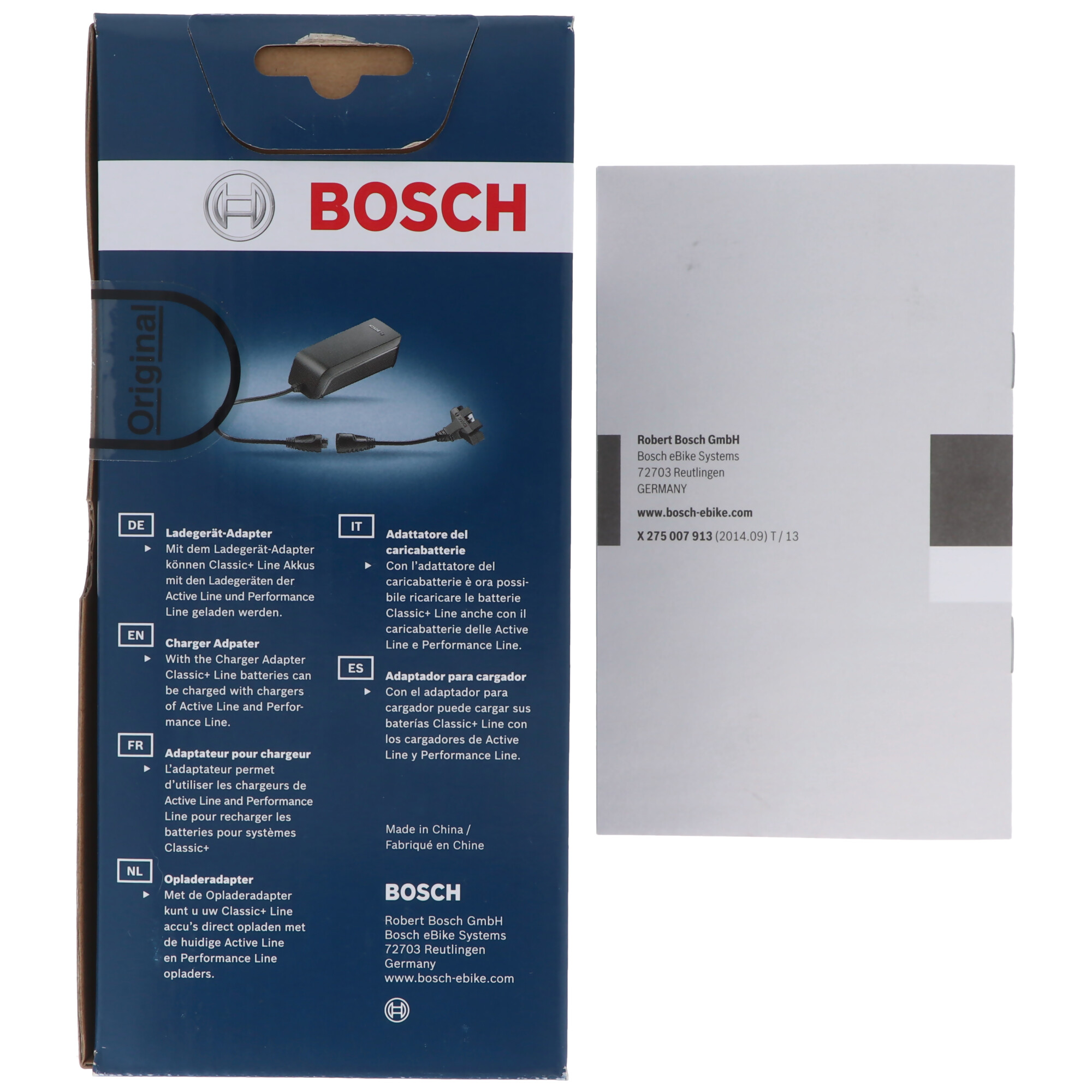 Original Bosch Classic Ladekabel Adapter von Bosch Active, Bosch Performance-Line Akku auf Bosch Classic+ Serien Akku