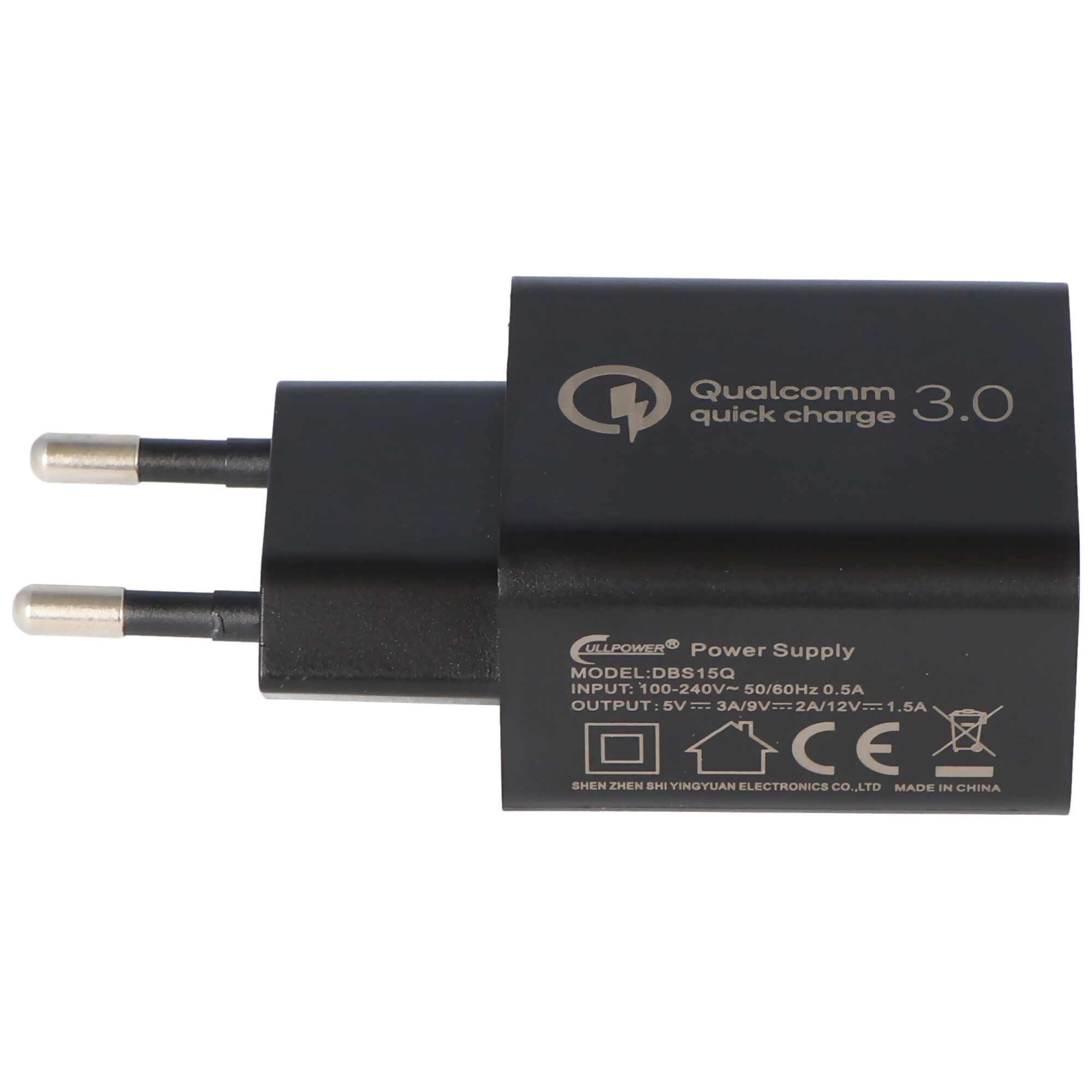 Ultra schnelles laden, USB-Netzteil QC3.0 5V 3A, 9V 2A und 12V 1,5A DBS15Q Quick Charge 18W