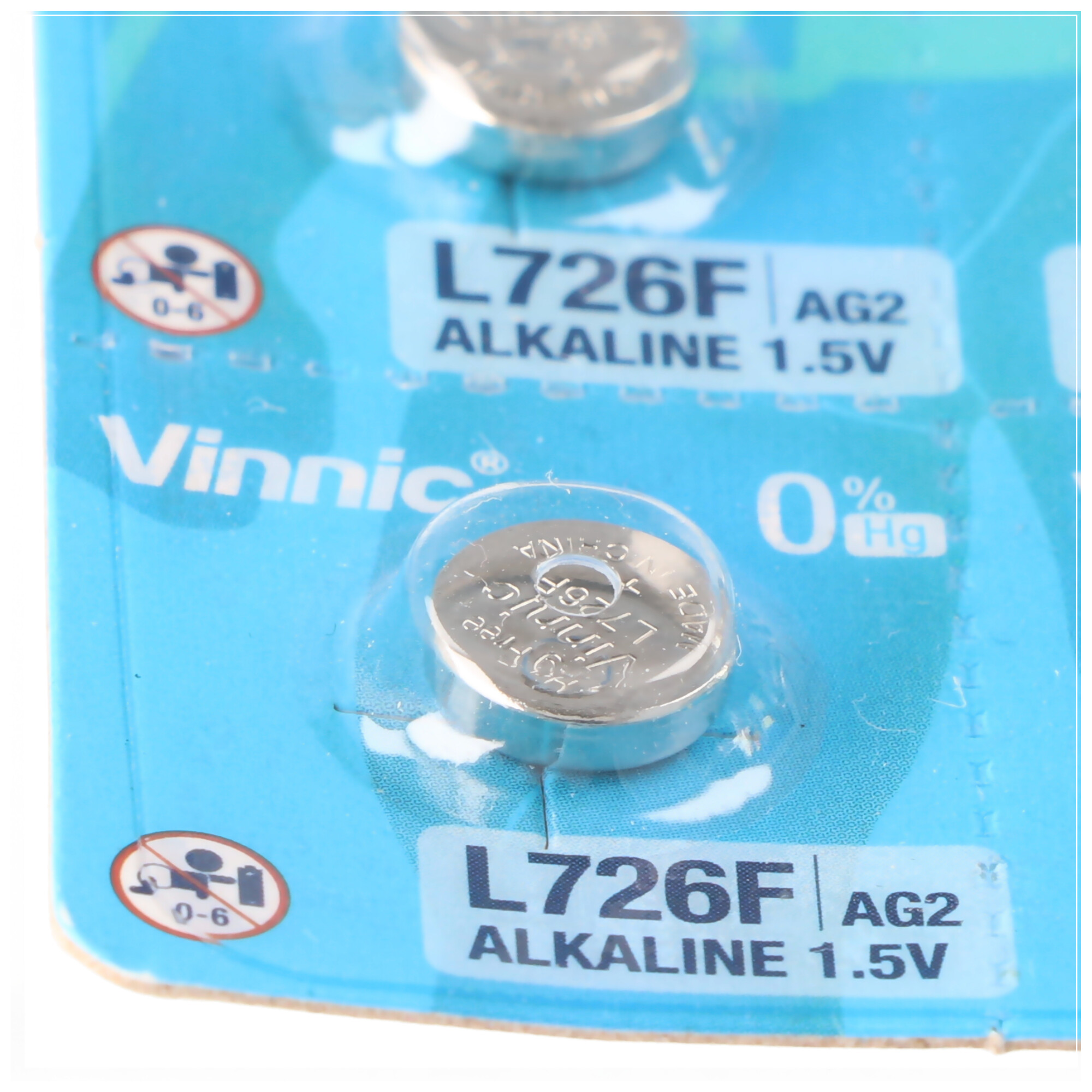 10 Stück AG2 Knopfzellen Mini Vinnic G2, AG2, L726, LR59 Alkaline Batterie