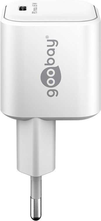 Goobay USB-C™ PD Schnellladegerät Nano (65 W) weiß - 1x USB-C™-Anschluss (Power Delivery) - weiß