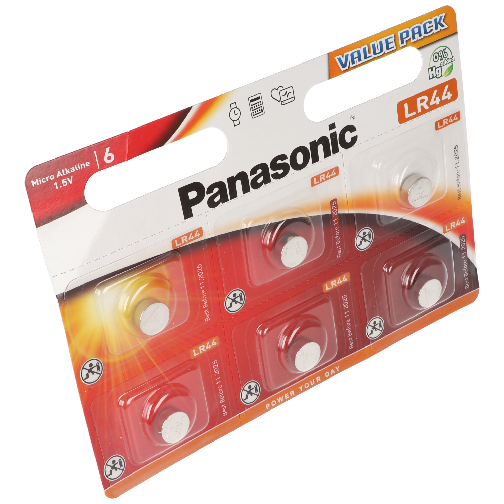Panasonic Batterie Lithium Knopfzelle CR2025 3V - Battery - CR2025  (CR-2025EL/4B)
