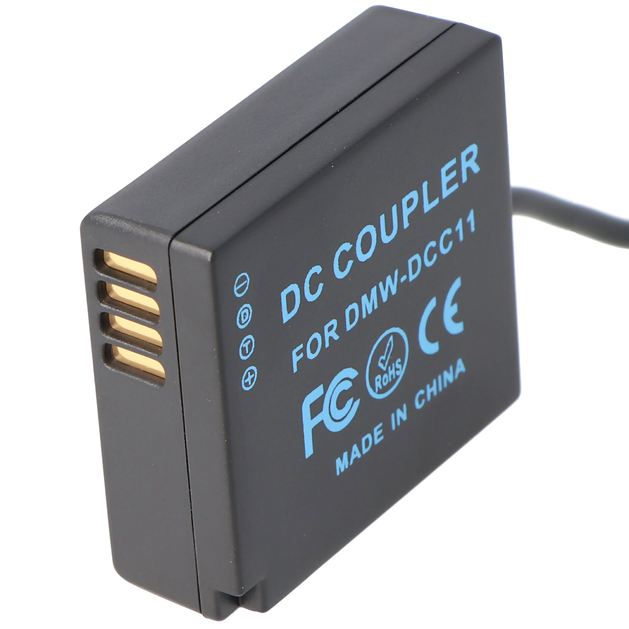 Kamera-Netzteil passend für Panasonic DMW-DCC11, DMW-AC8, DMW-DCC11E, DMC-GX7 inklusive Gleichstromkuppler