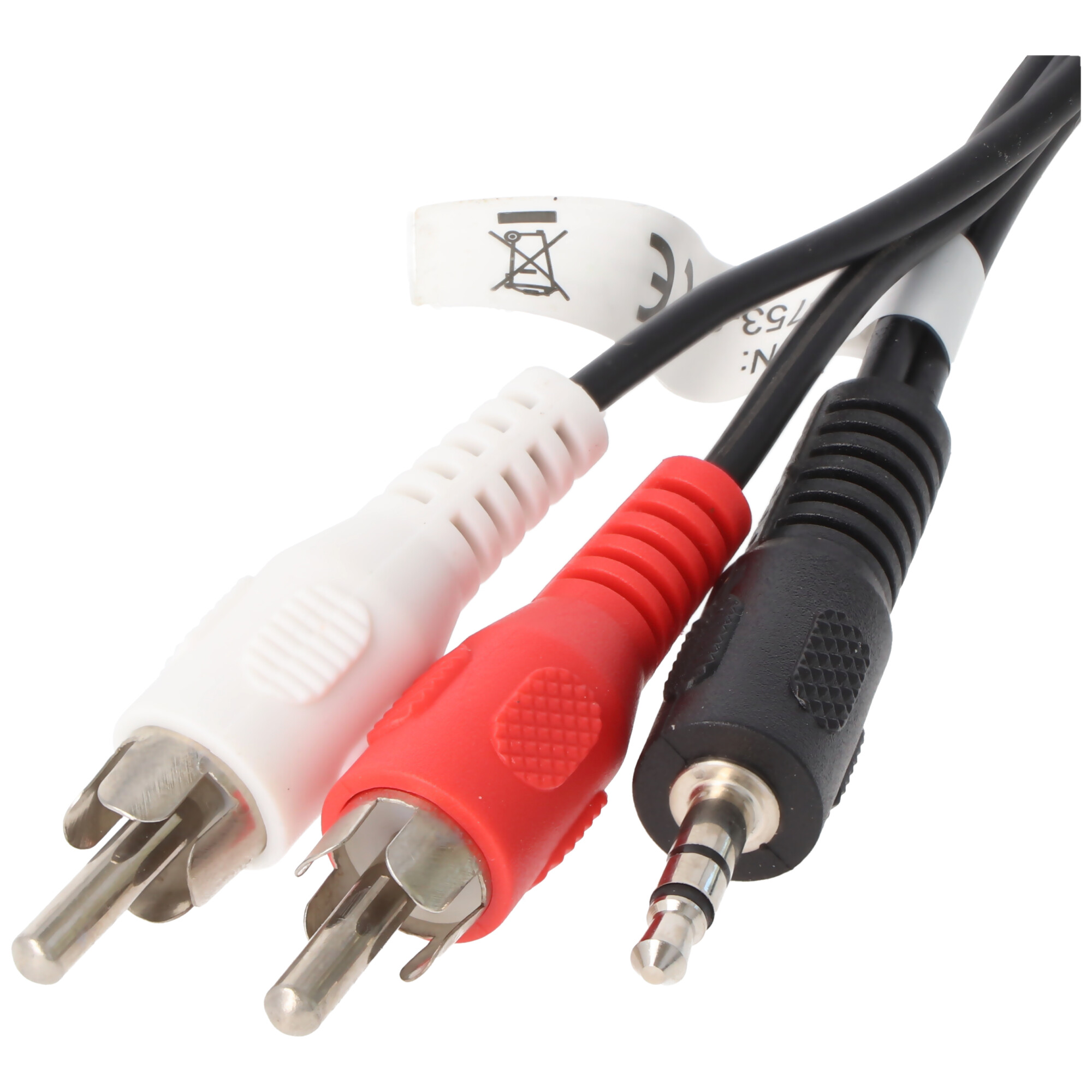 Audio-Video-Kabel 3,0 m 3,5 mm stereo Stecker auf 2 x Cinch-Stecker