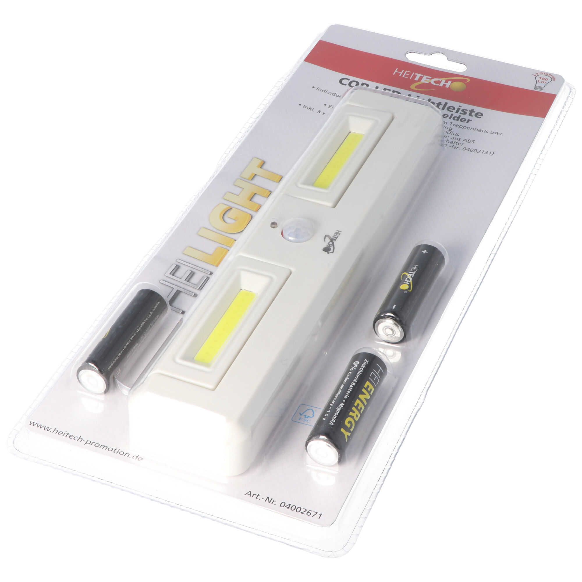 COB-LED-Lichtleiste mit Bewegungsmelder, ideal für Beleuchtung in Schränken, Treppenhäuser, Küchenzeilen, einstellbarer Lichtstrahl