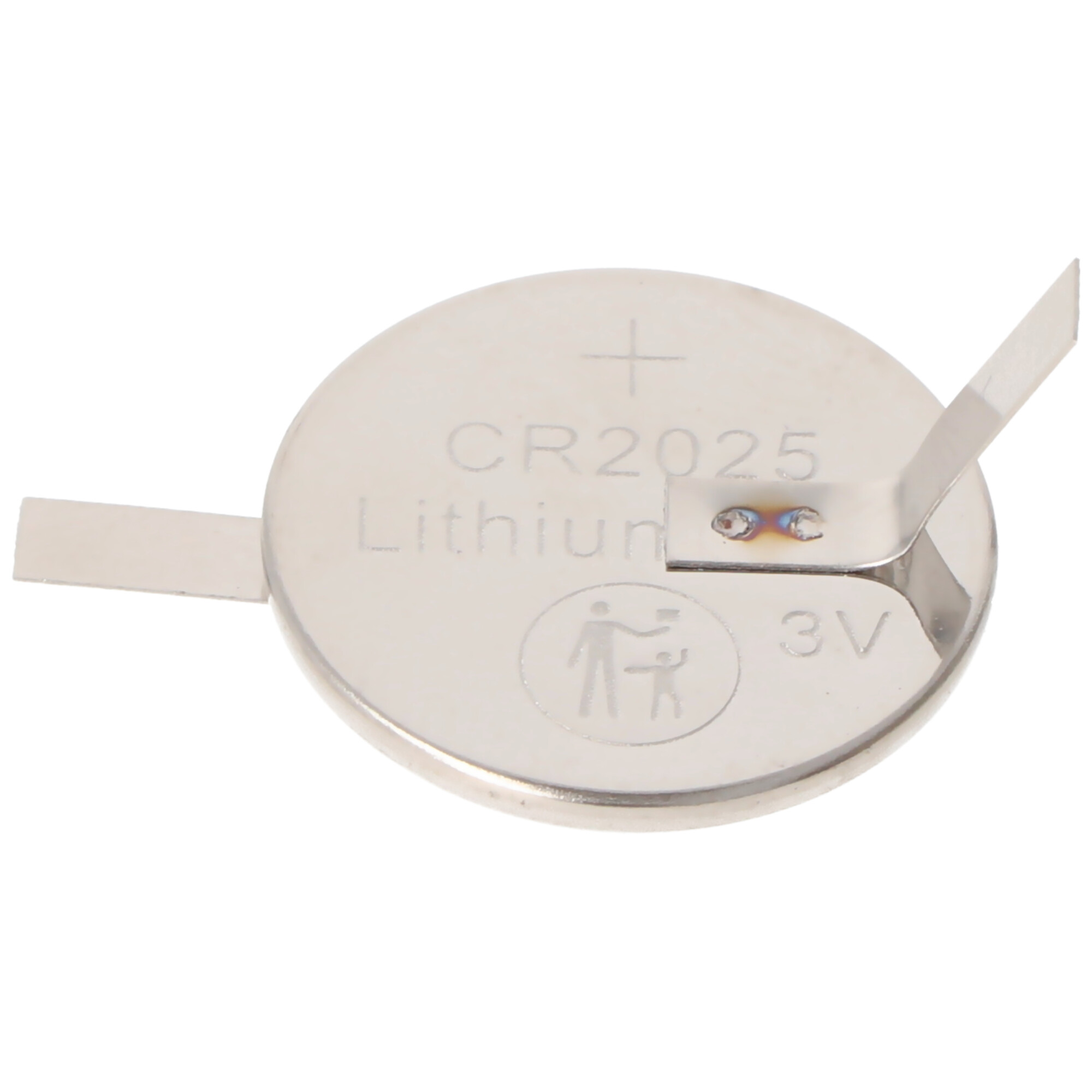 CR2025 Lithium Marken Batterie mit Lötfahnen in Z-Form