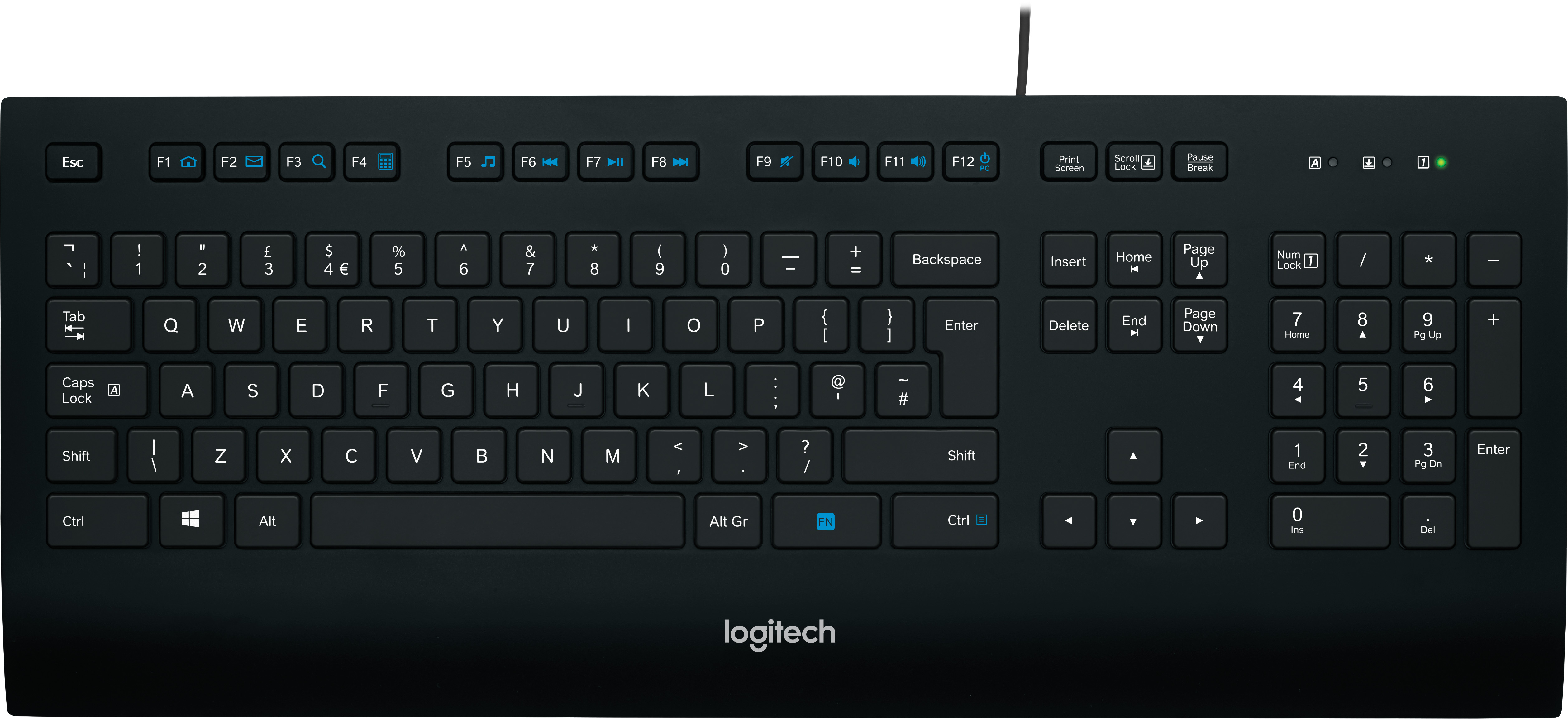 Logitech Tastatur K280e, USB, schwarz DE, Business